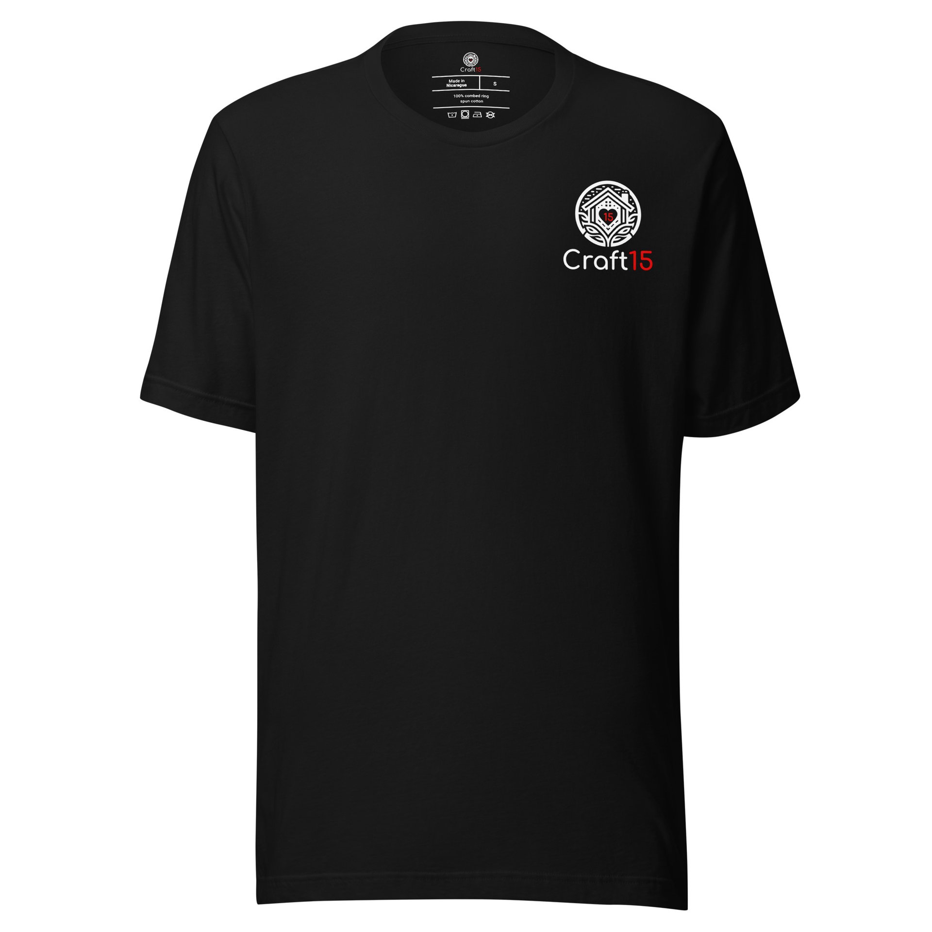 Craft15 branded clothing and accessories including t-shirts and hats