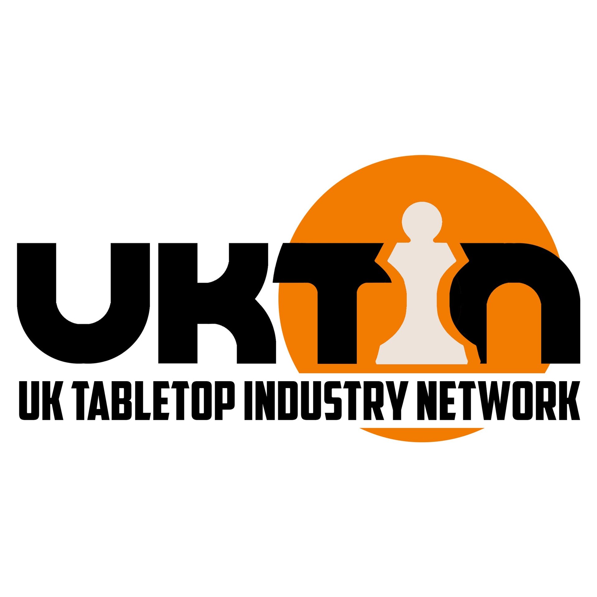 A logo for UK TIN. An orange circle frames "TIN", with the I replaced by a pawn.