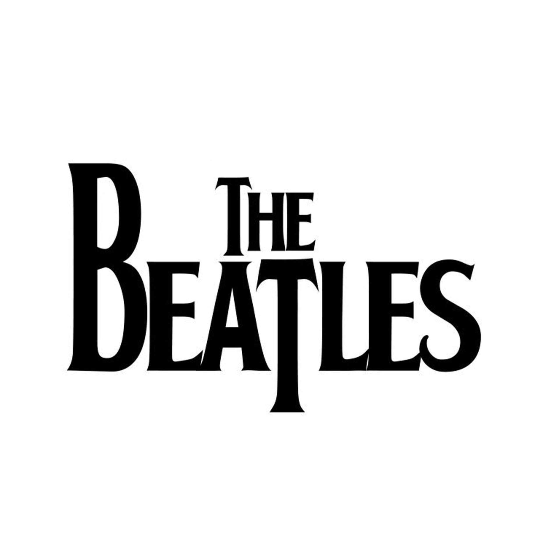 The iconic black drop-T logo of The Beatles band on a plain white background.