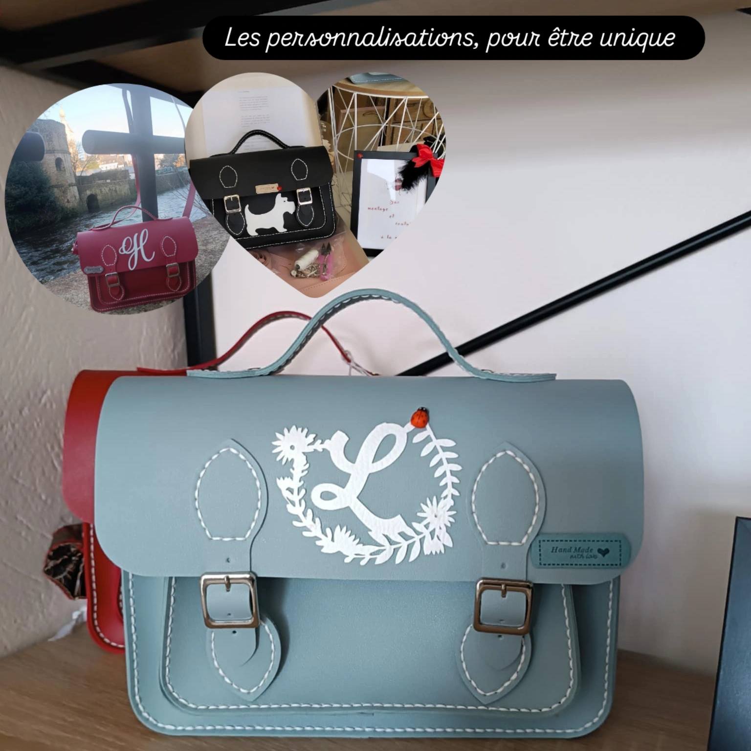 Sac à main à coudre soi même personnalisé par Cosquinelle