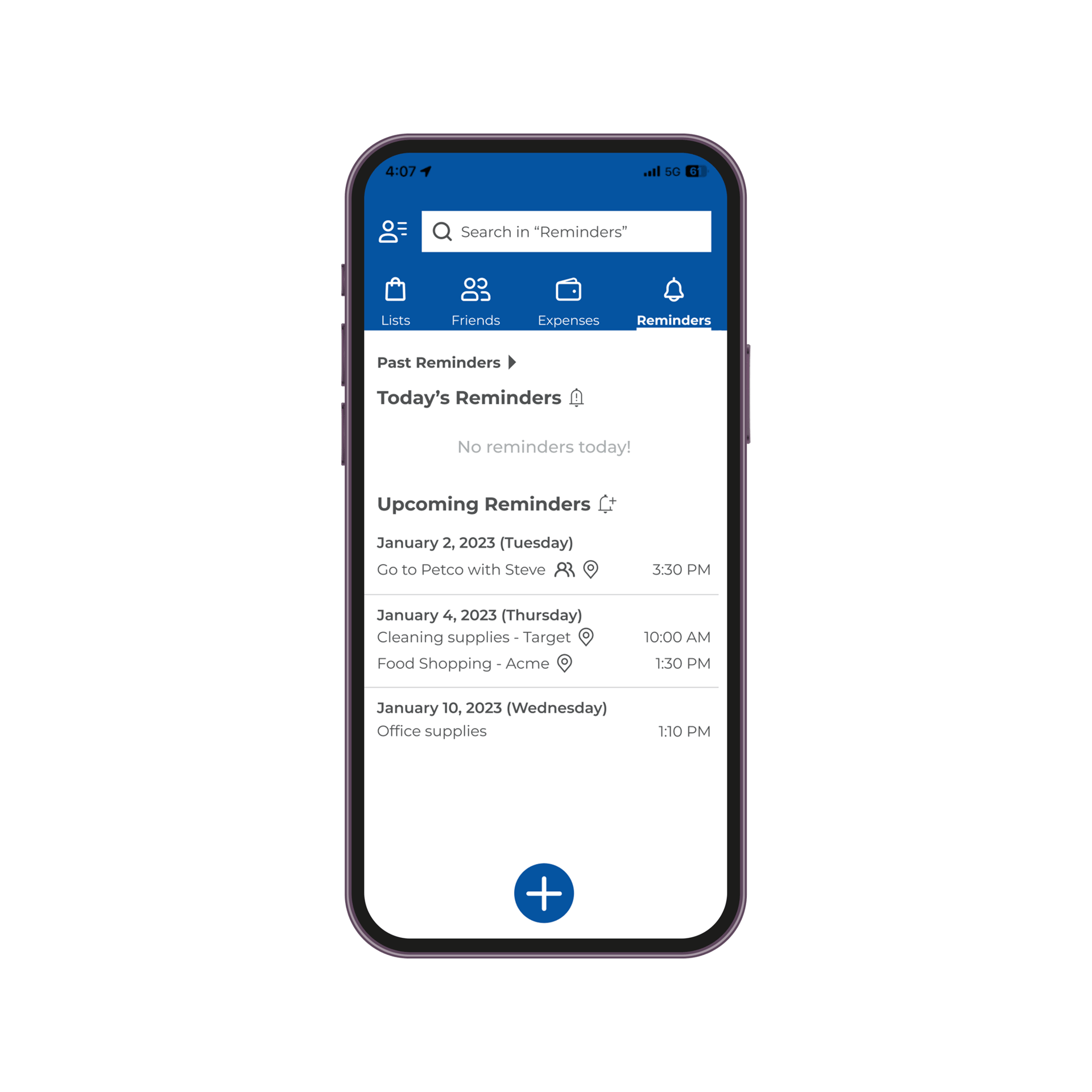 Shopden's Reminder Page