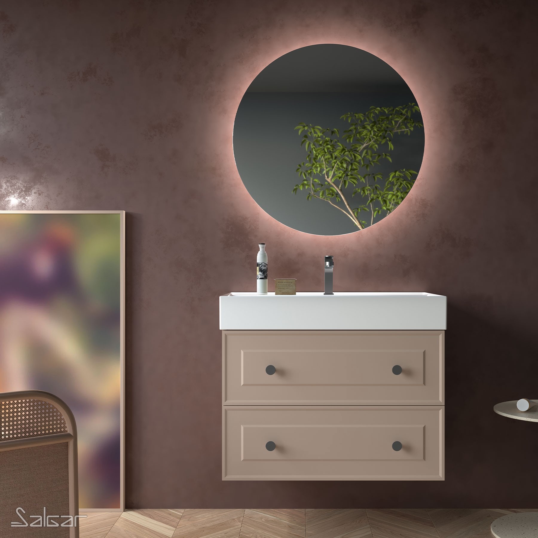 Salgar 600 Macchiato colour bathroom vanity