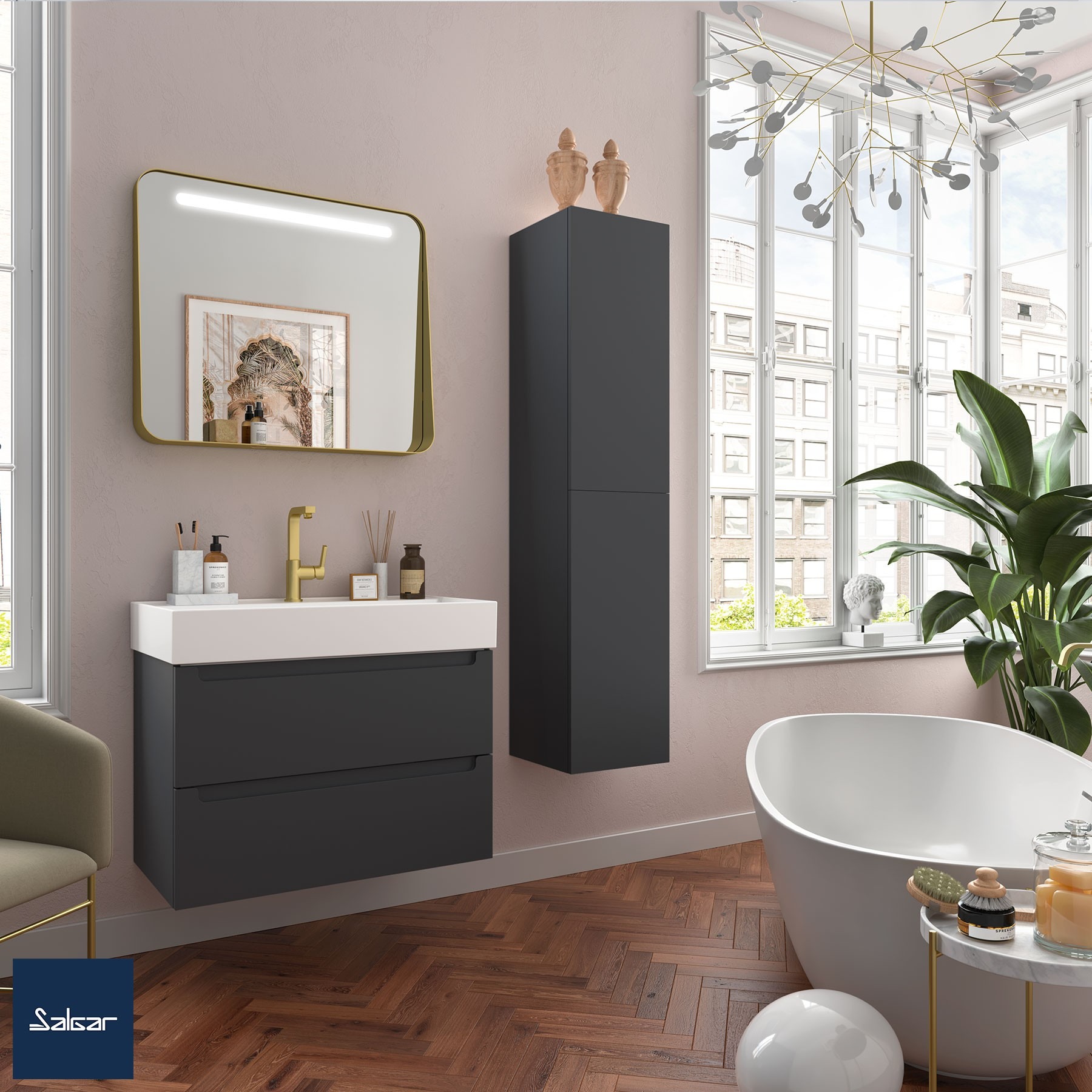 Salgar 2 draw bathroom Vanity