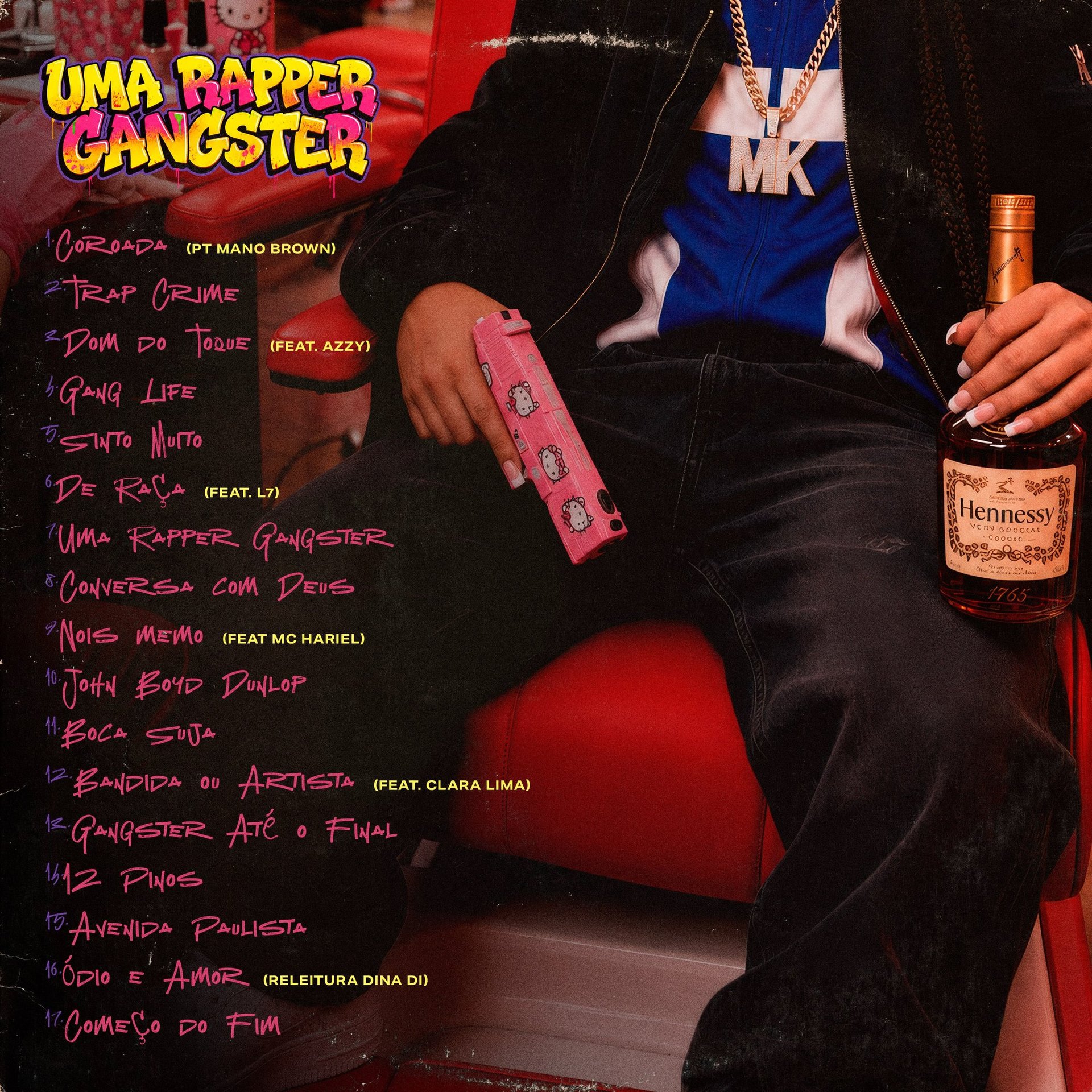 Capa do álbum Uma Rapper Gângster da rapper MK