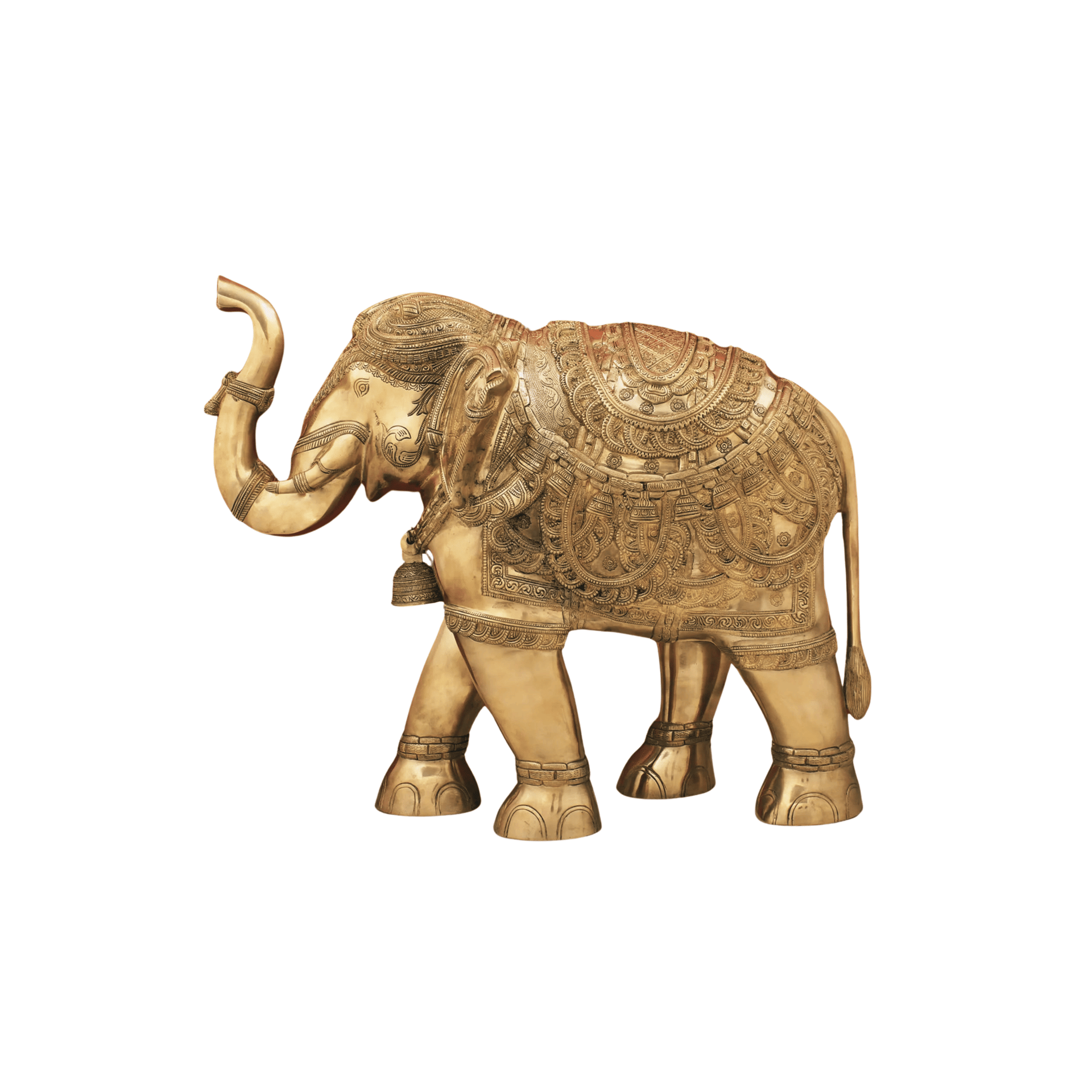 heavy brass elephant garden statue