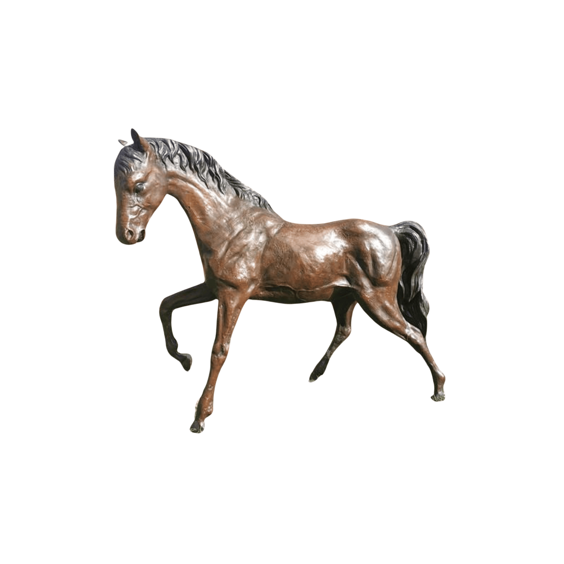 big brass horse statue