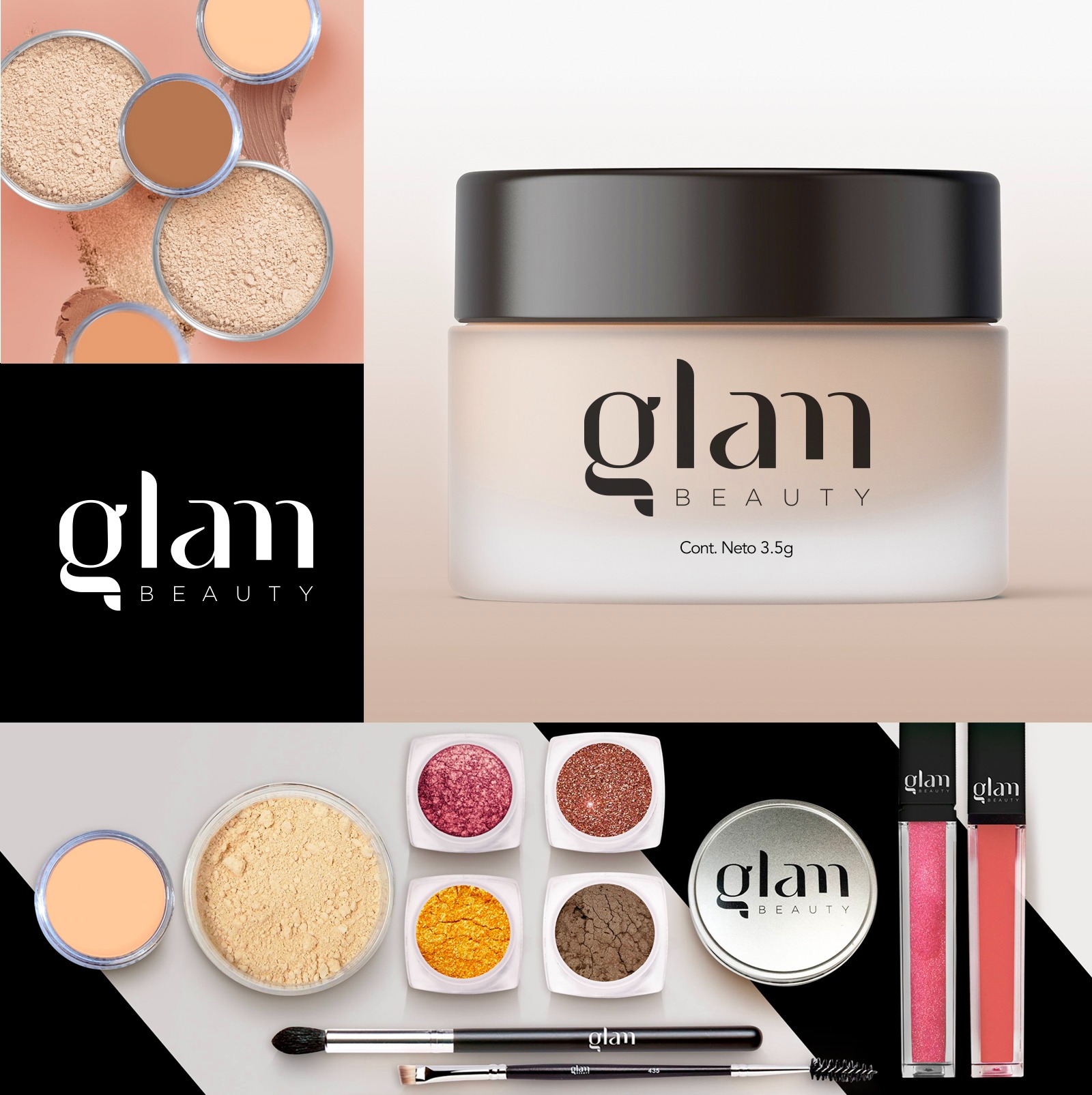 Cosmetics makeup products branding