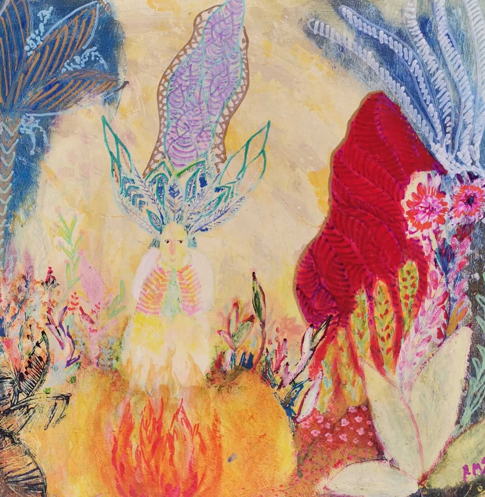 El hombre en su relación con el fuego como chispa que indica el pensamiento humano