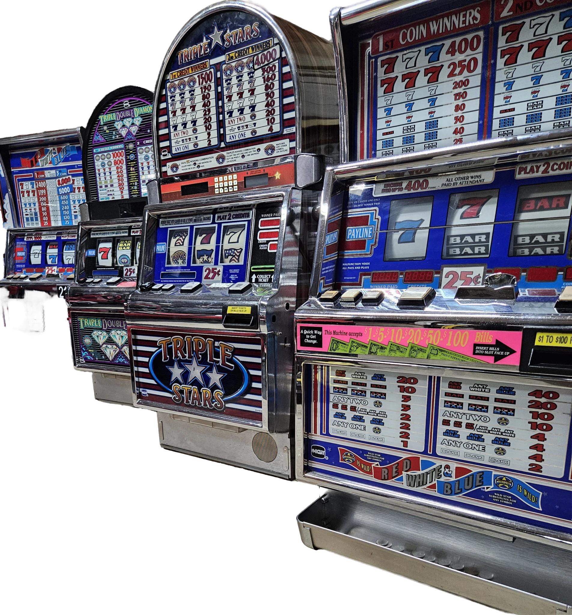 a row of igt s2000 slot machines