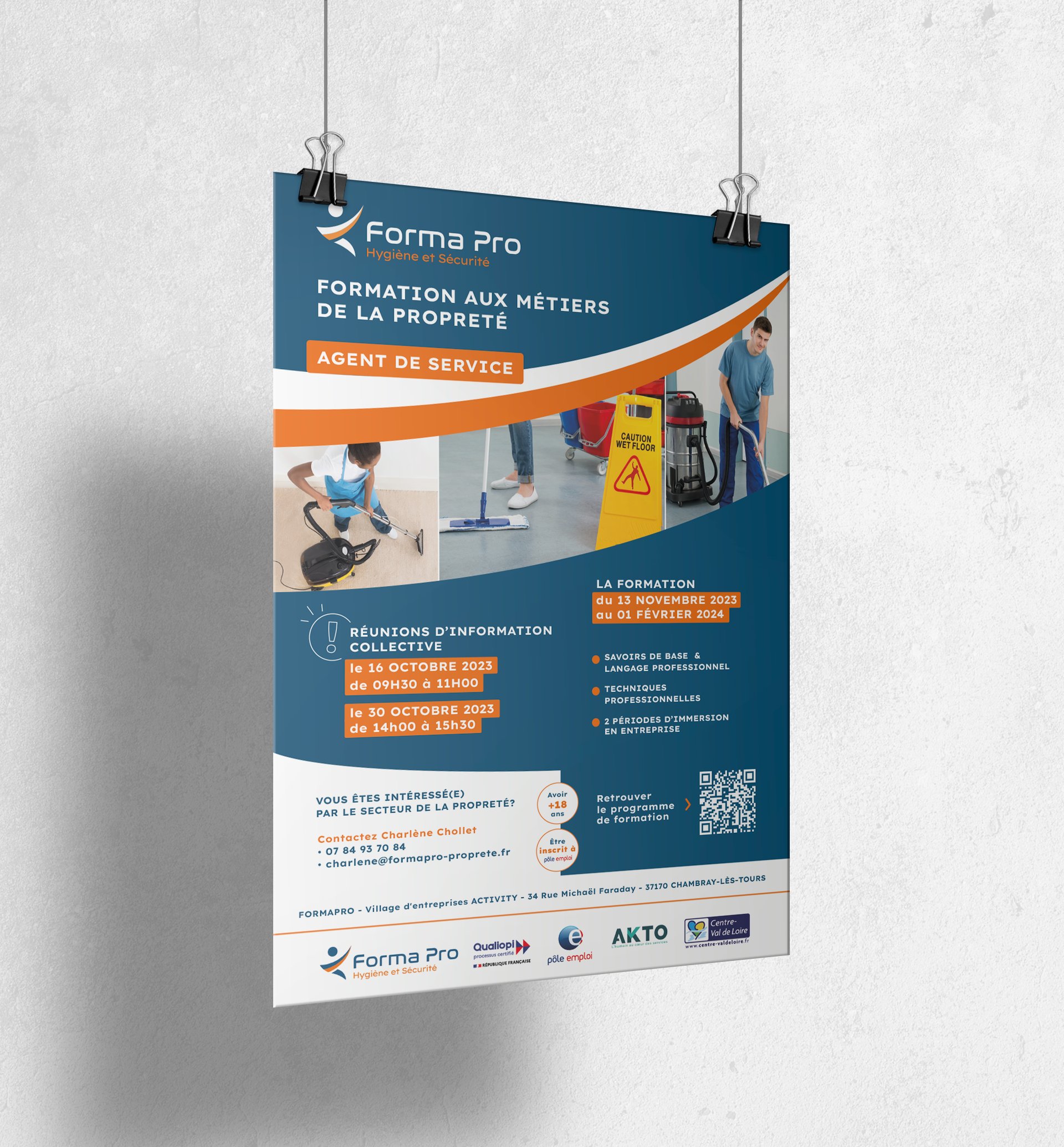 Réalisation : Affiche pour Forma Pro hygiène et sécurité - Amy Atelier Graphique