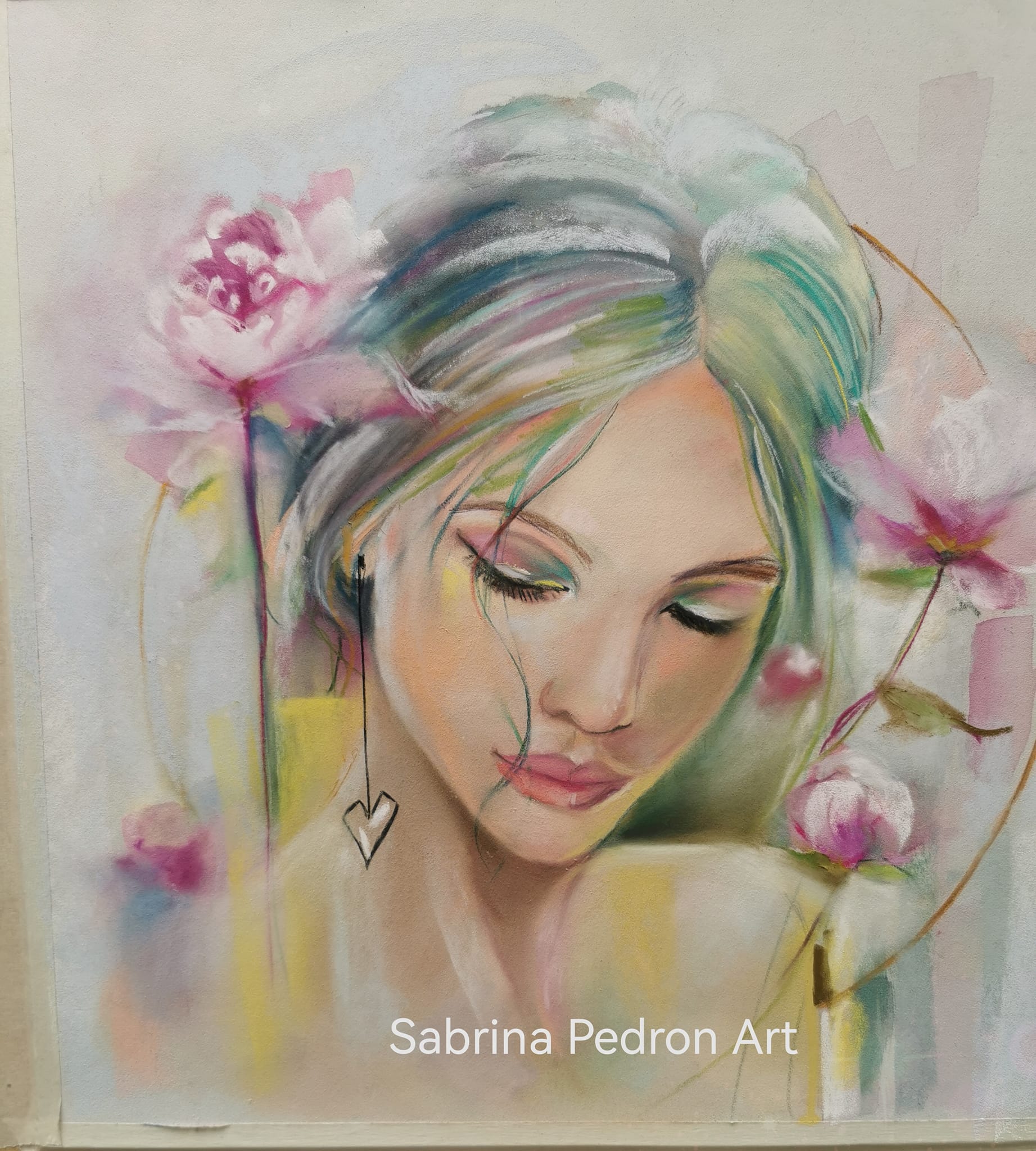 Ritratto a pastello di donna 