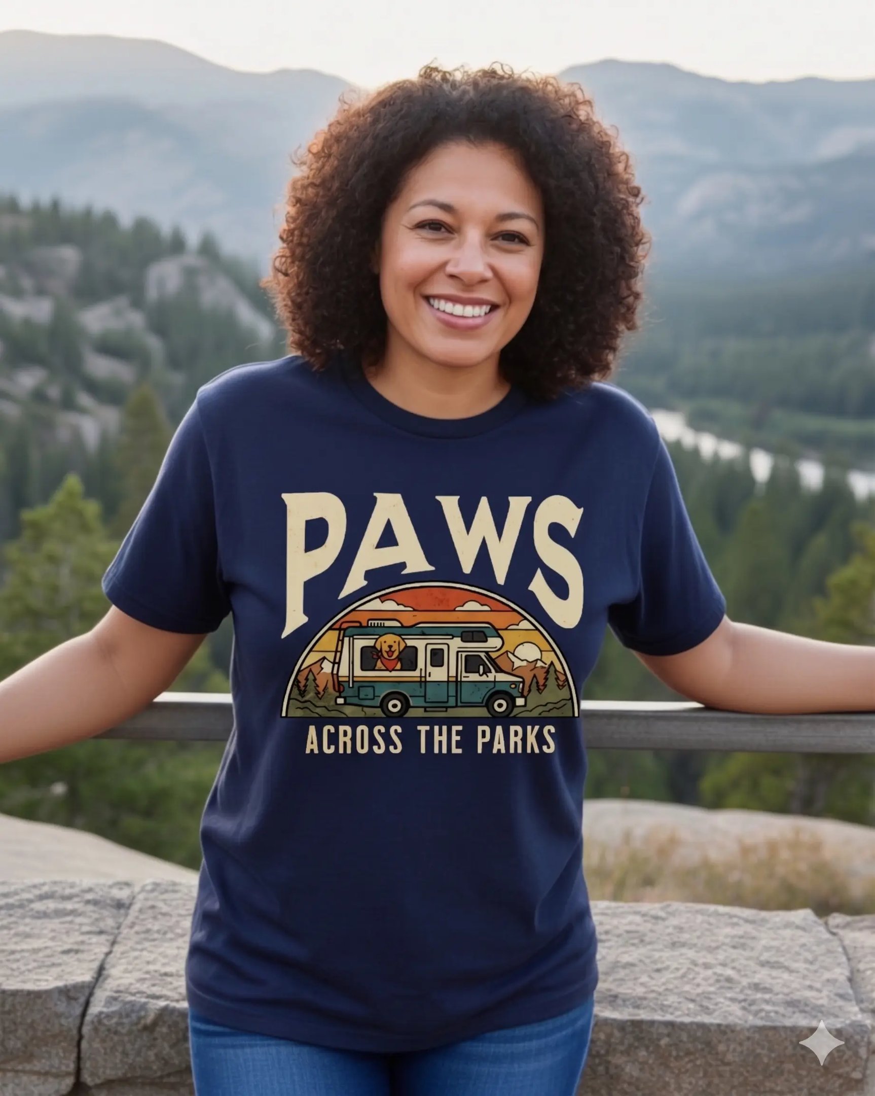 Paws Across the Parks RV life with dogs shirt — gift for RV owners with dogs by Horacio & Visconti
