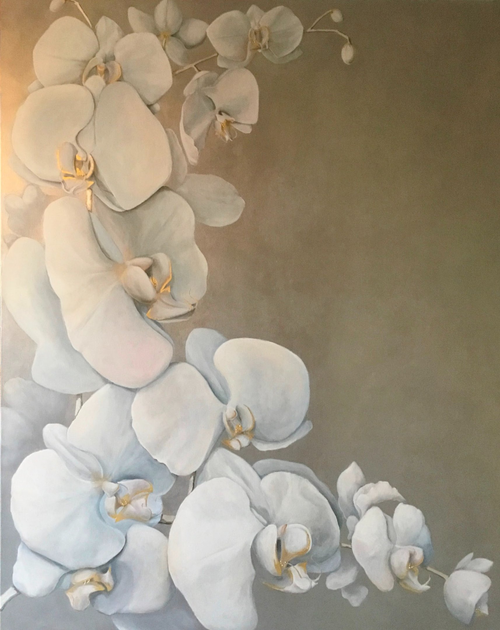 custom painting of orchids by marcine in pennington, nj