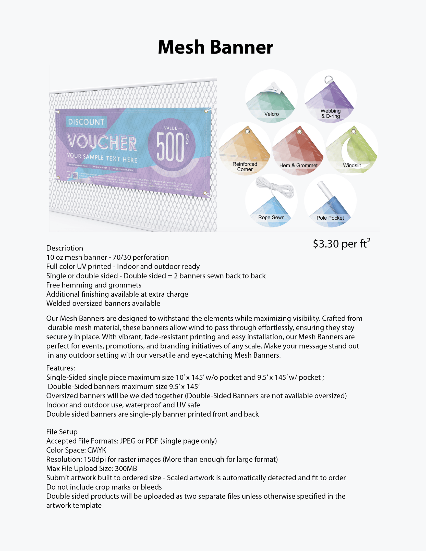 outdoor mesh banners for fences