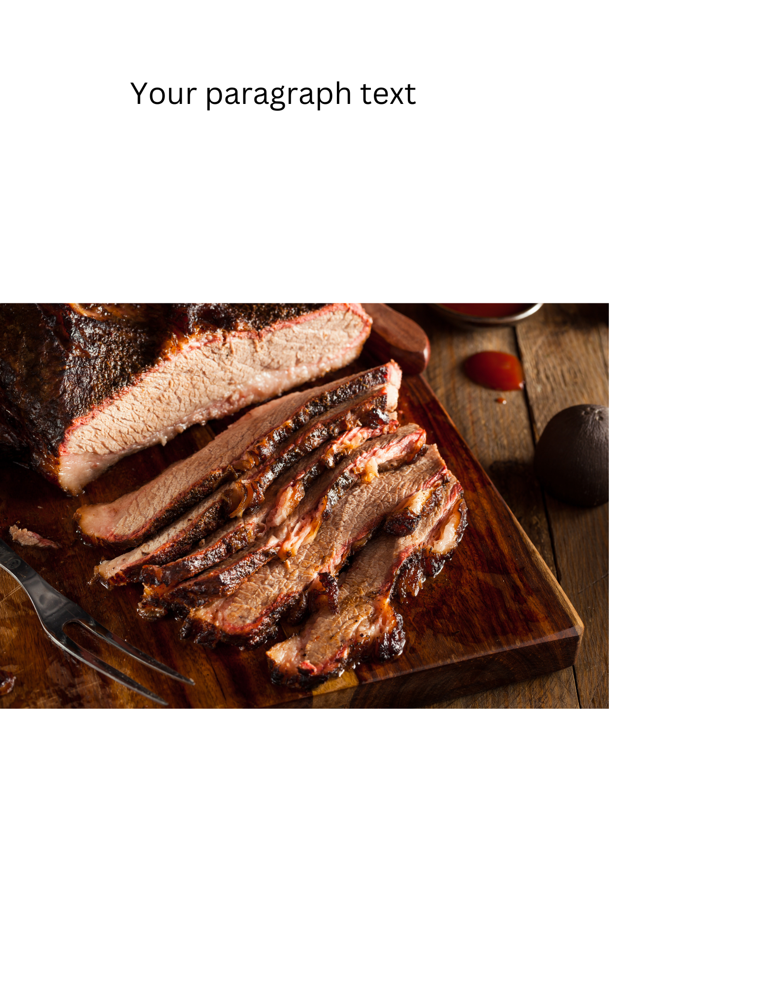 smoked brisket platter
