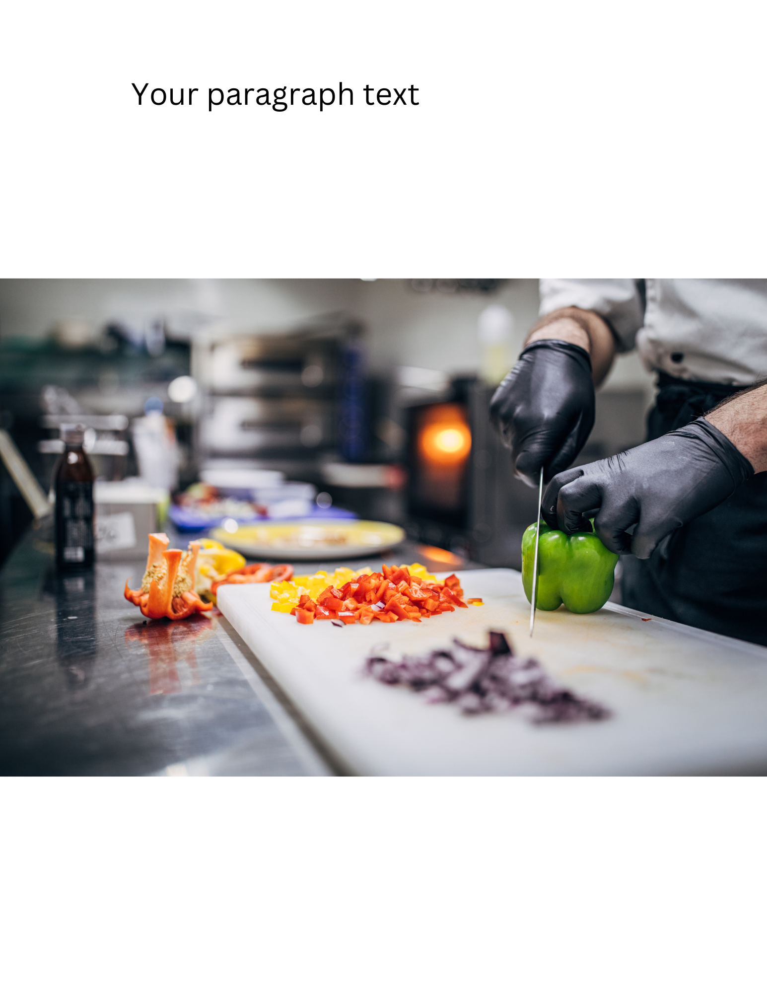 chef preparing catering platter