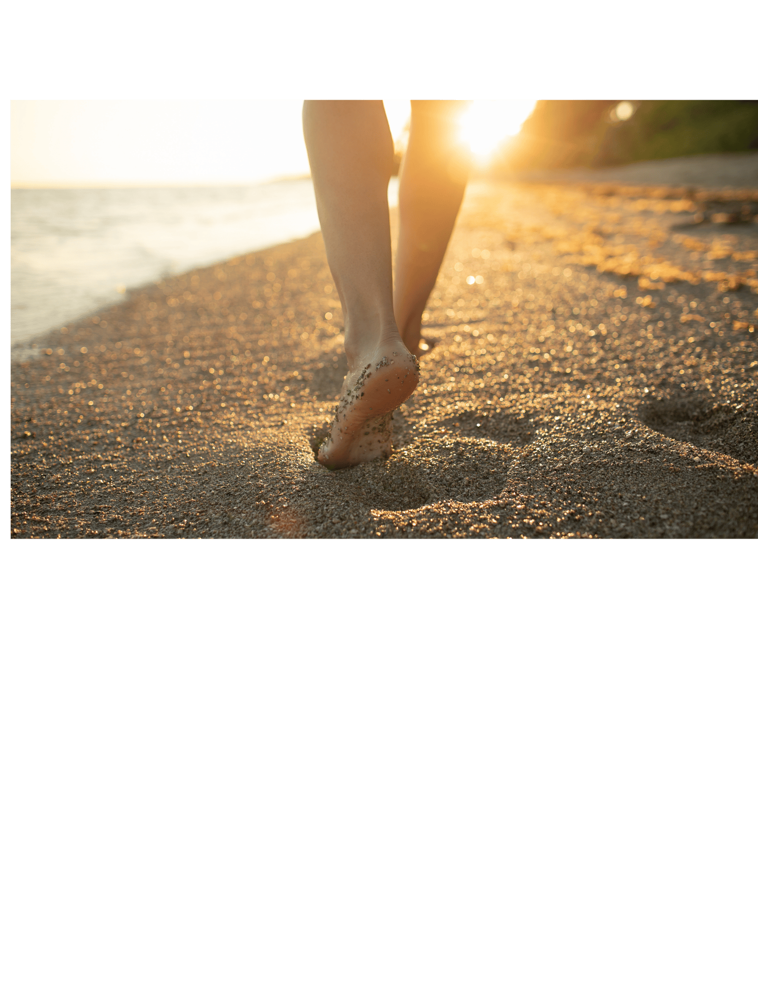 Walking barefoot on the beach is an example of grounding.