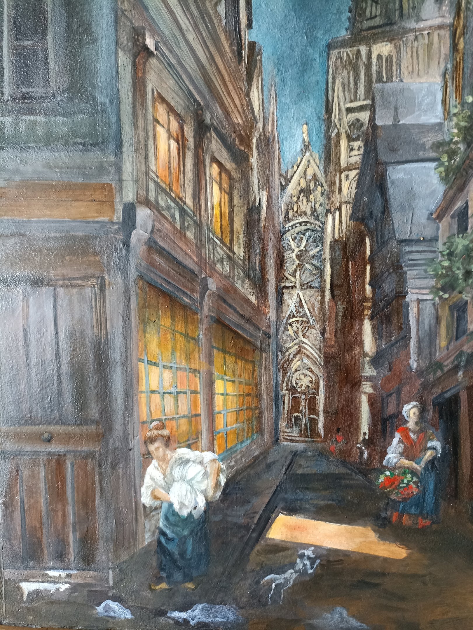 Tableau de Gabriel MARTIN (1842-1922) restauré par France Cruse.