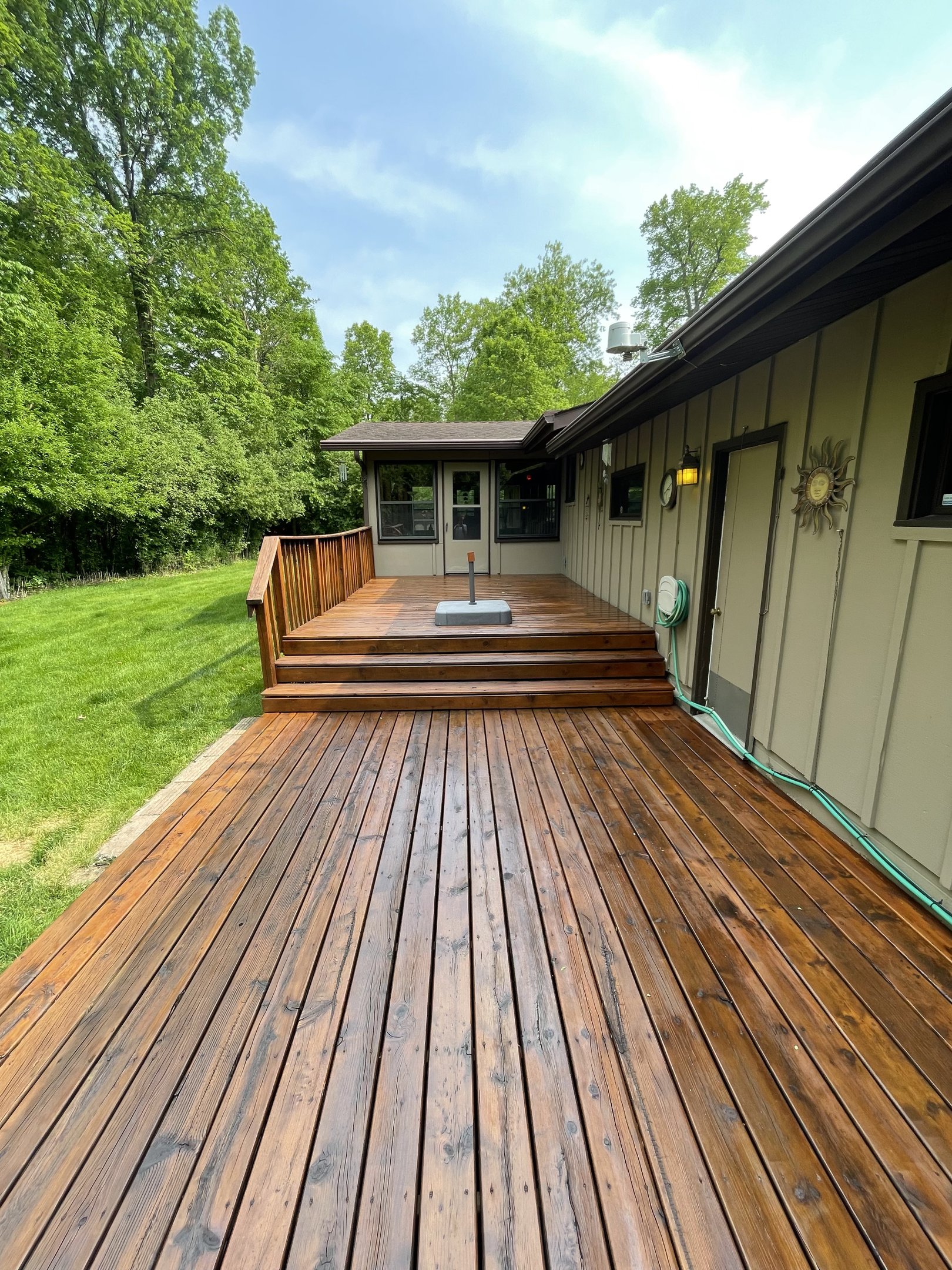 professional deck staining at Minnesota home