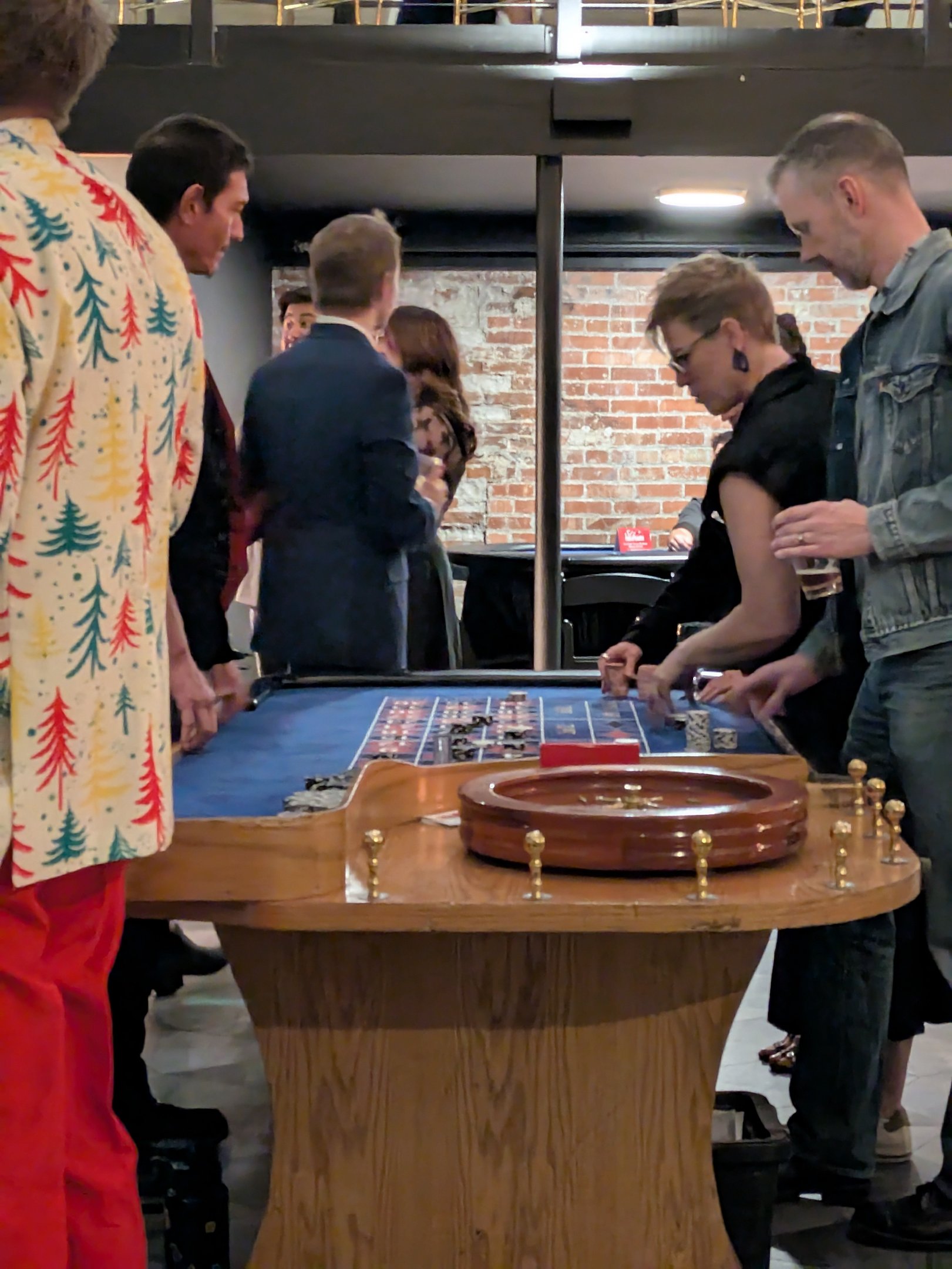 Roulette Table at a January Holiday Casino Party