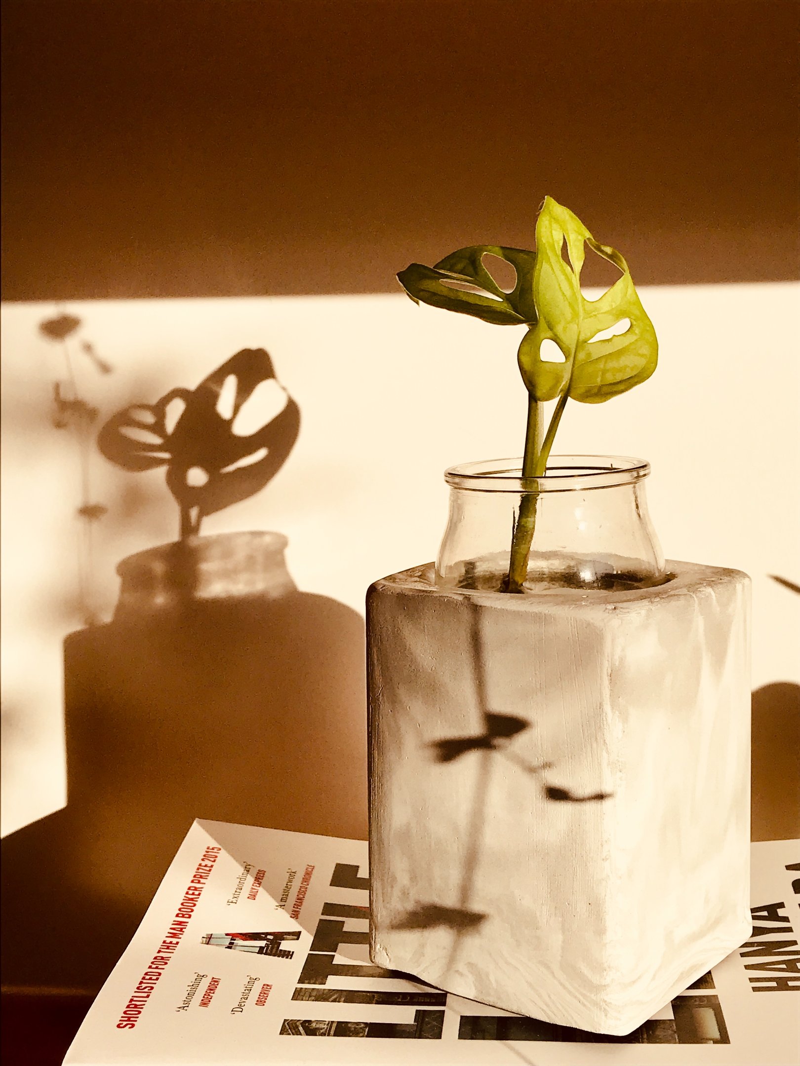 Handmade concrete vase