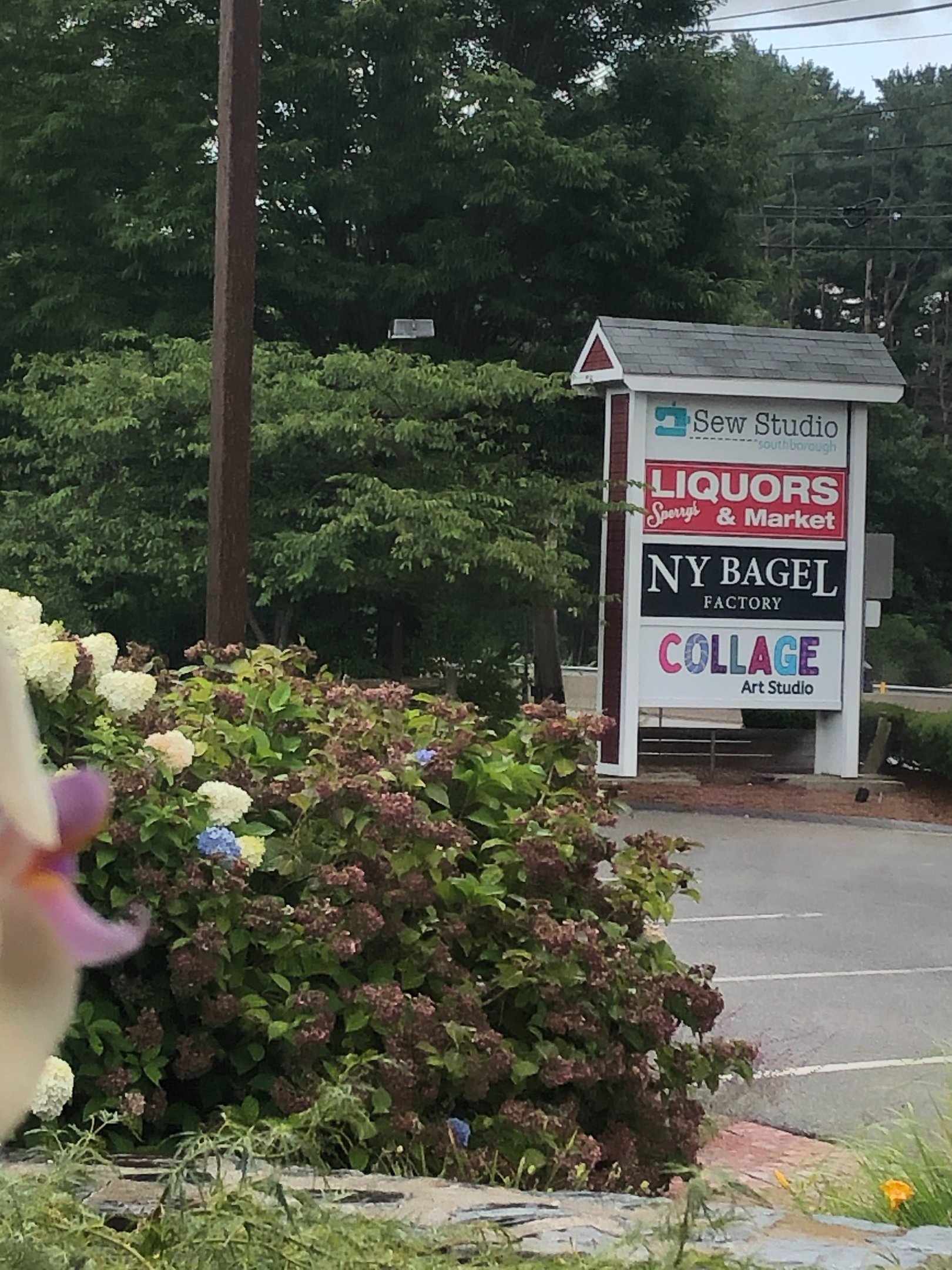 Sign located near Route 20 road.