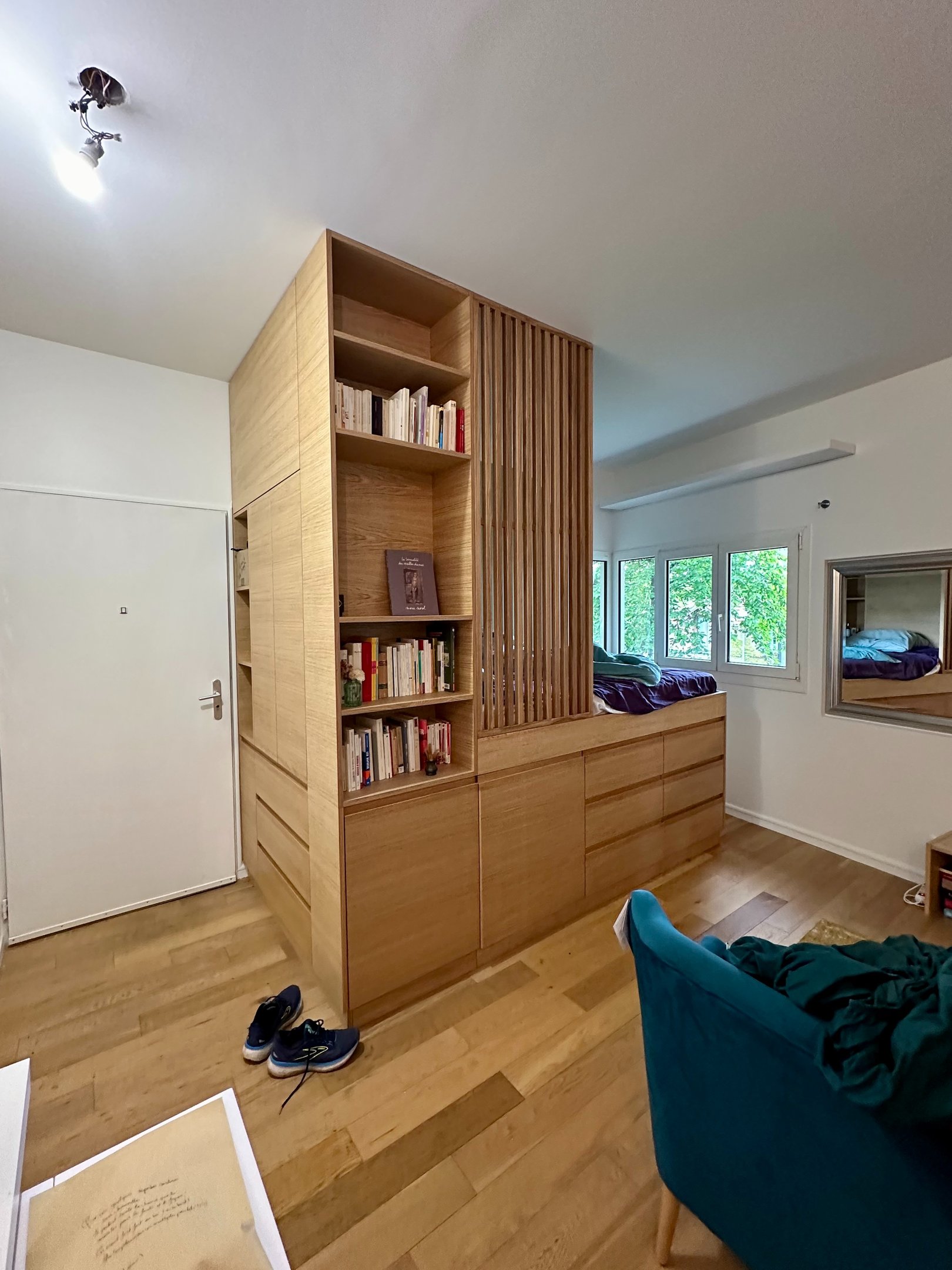 projet pasteur de carmela iannibelli architecte, meuble entree