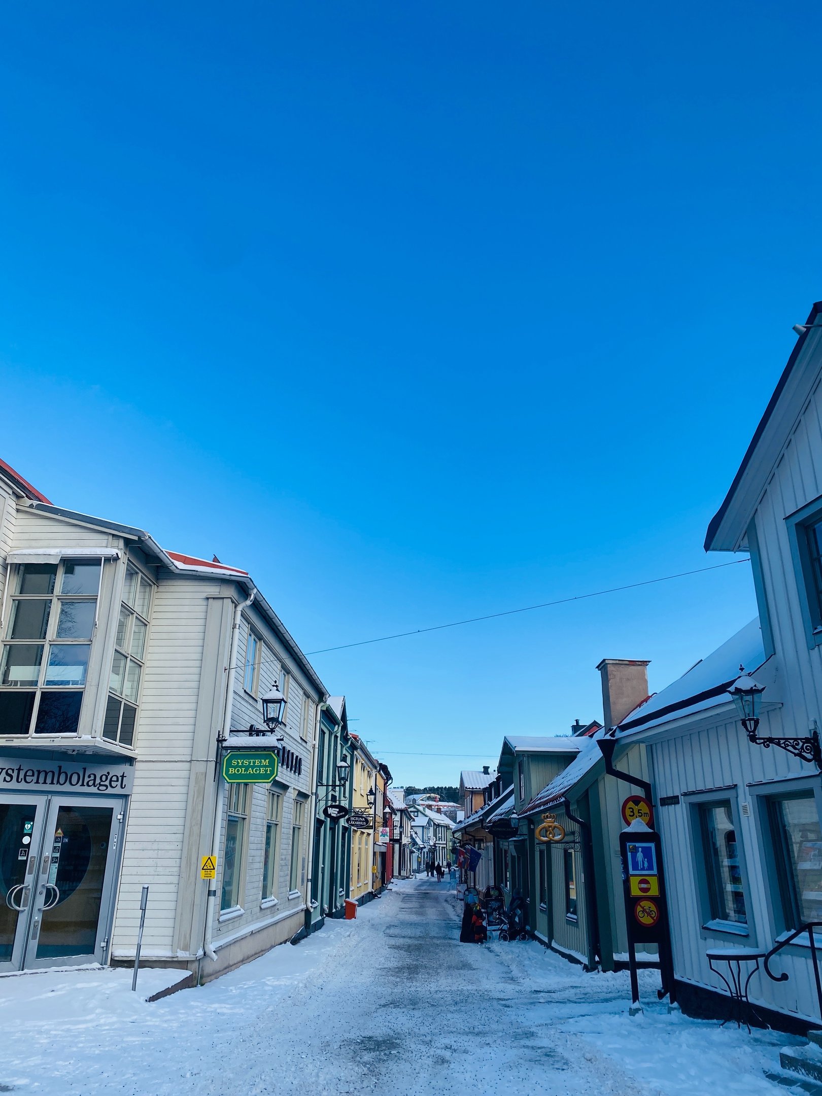 Zimowy krajobraz Sigtuny w Szwecji