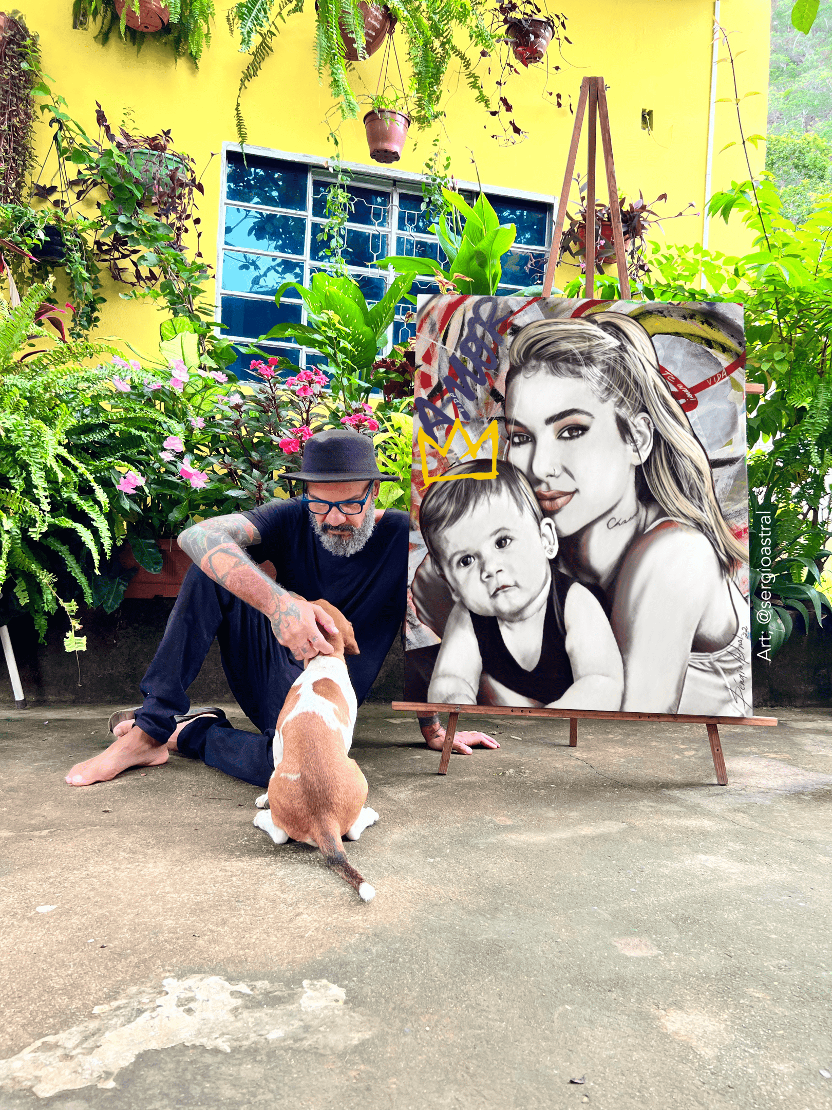 Quadro personalizado em Pop-Art de um retrato de animal de estimação com estilo único - por Sérgio A