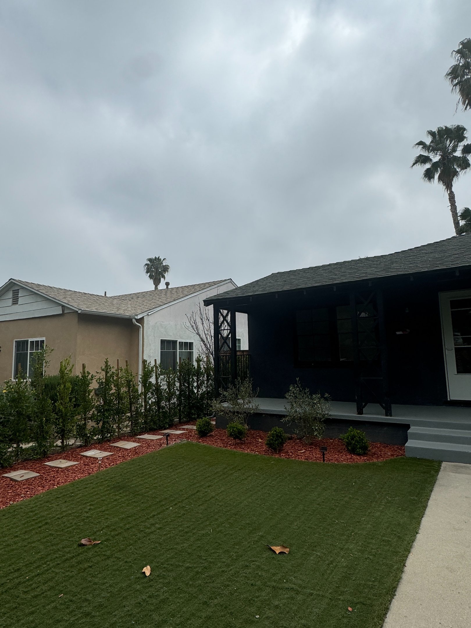 a house with a lawn and a lawn