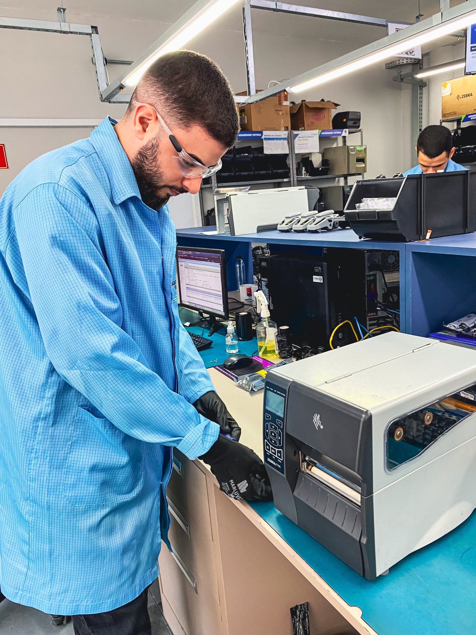 manutenção de impressora térmica de etiquetas