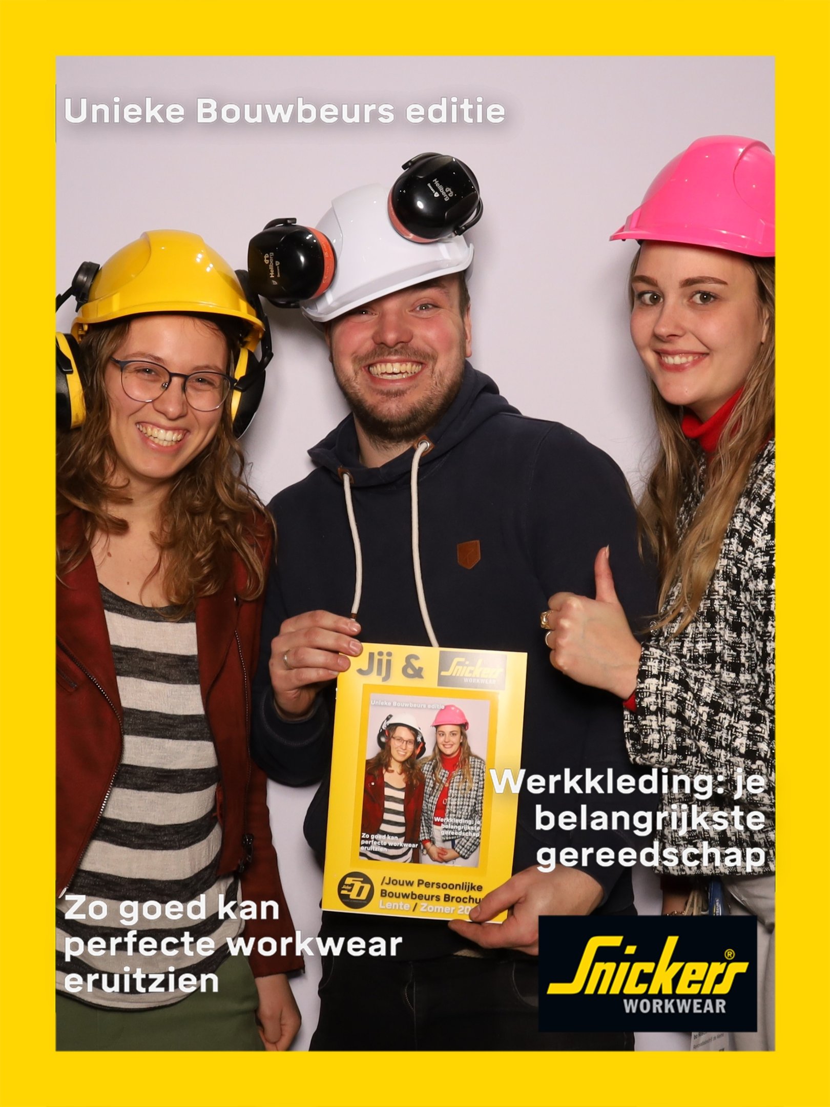 a man and woman in hard hats and hard hats