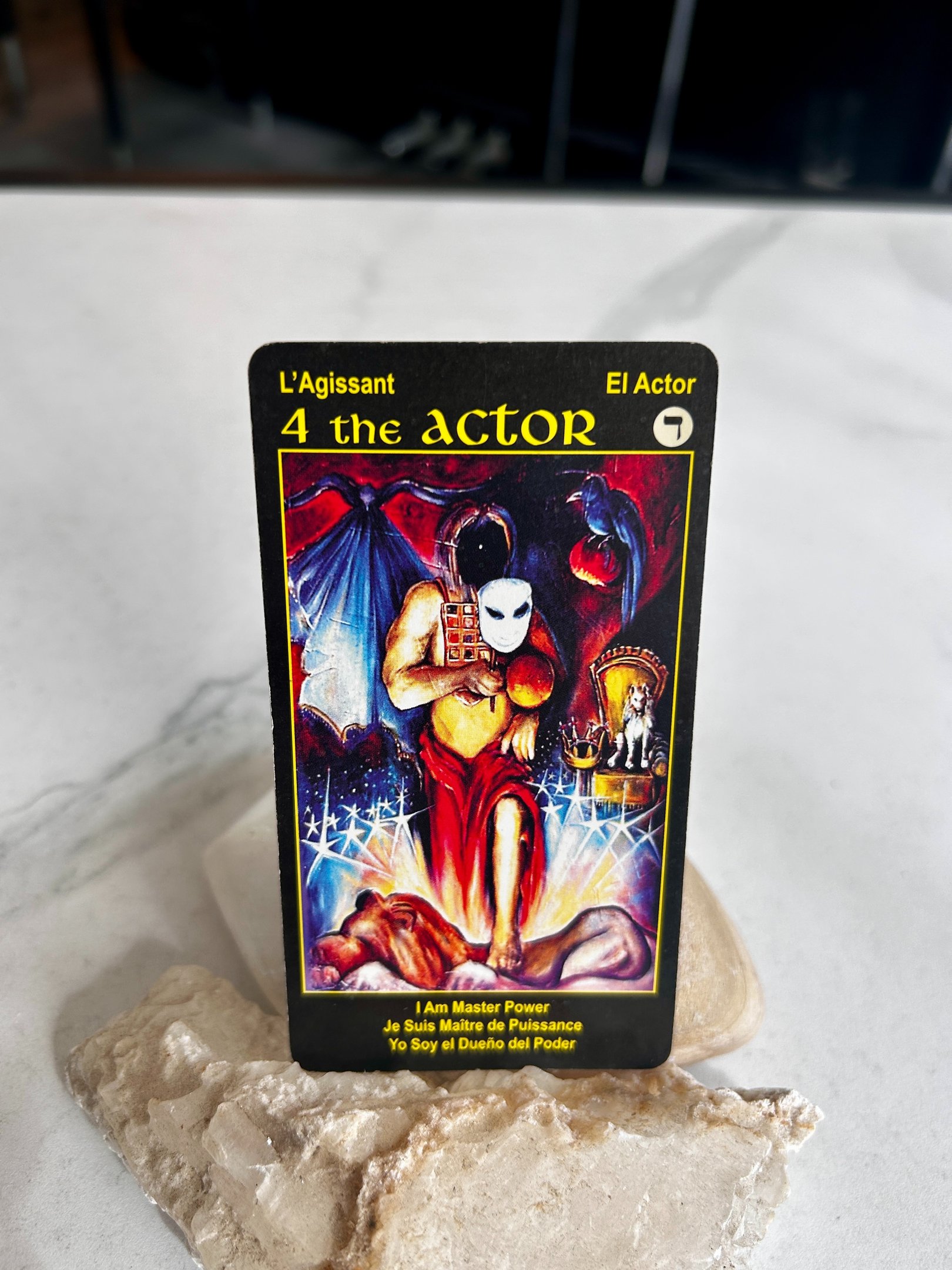 Tarot card 4 The Actor or The Emperor action and structure