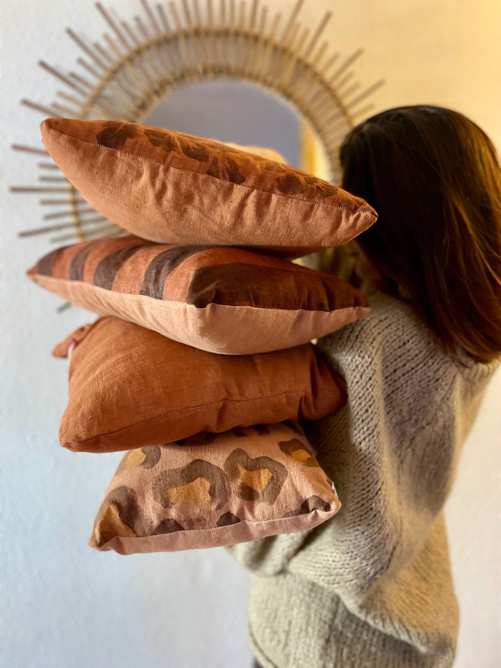 housse coussin teinture végétale naturelle