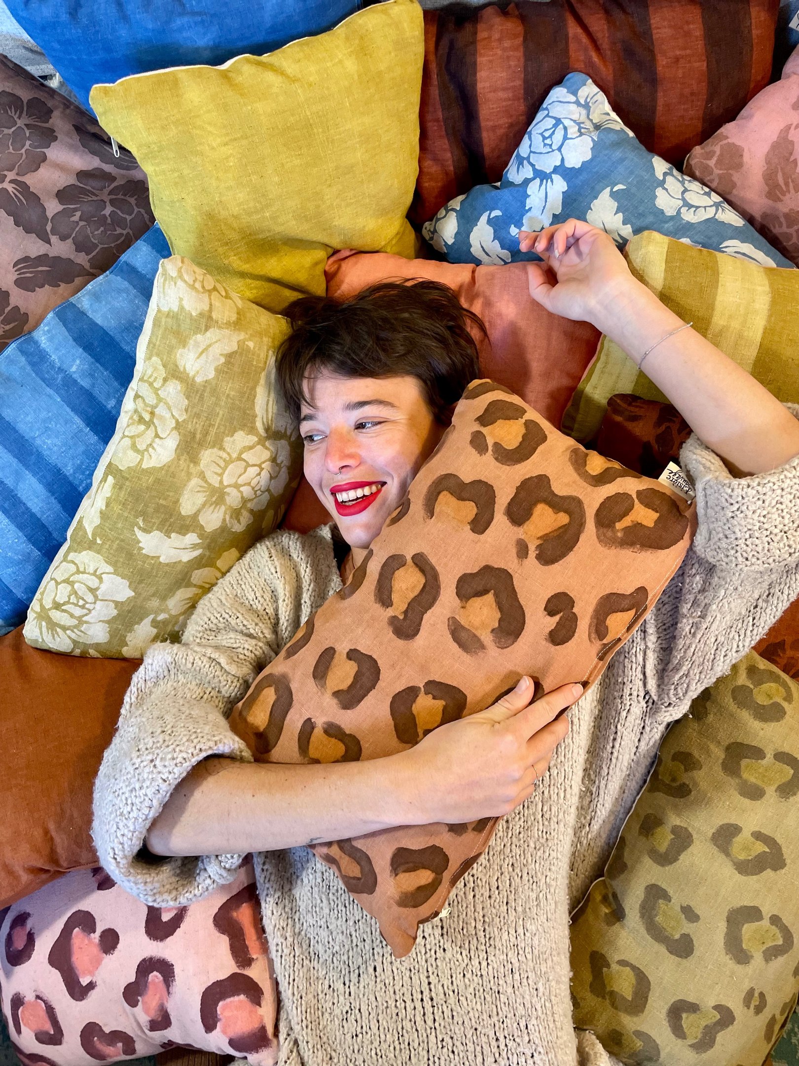 housse coussin teinture végétale naturelle