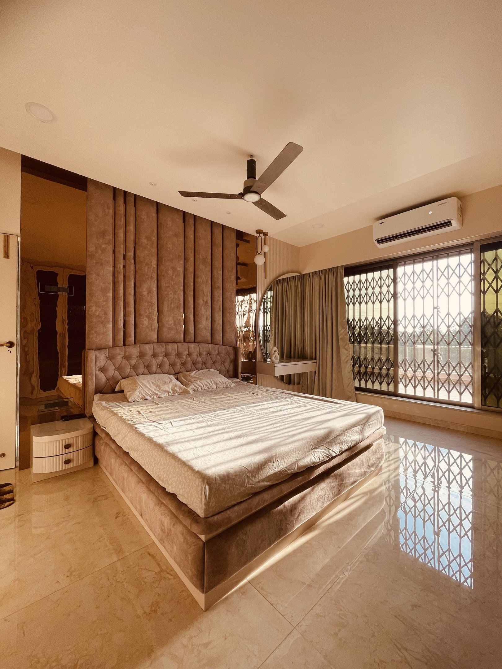 Luxury living room interior design in Palghar by Didhiti Design Studio