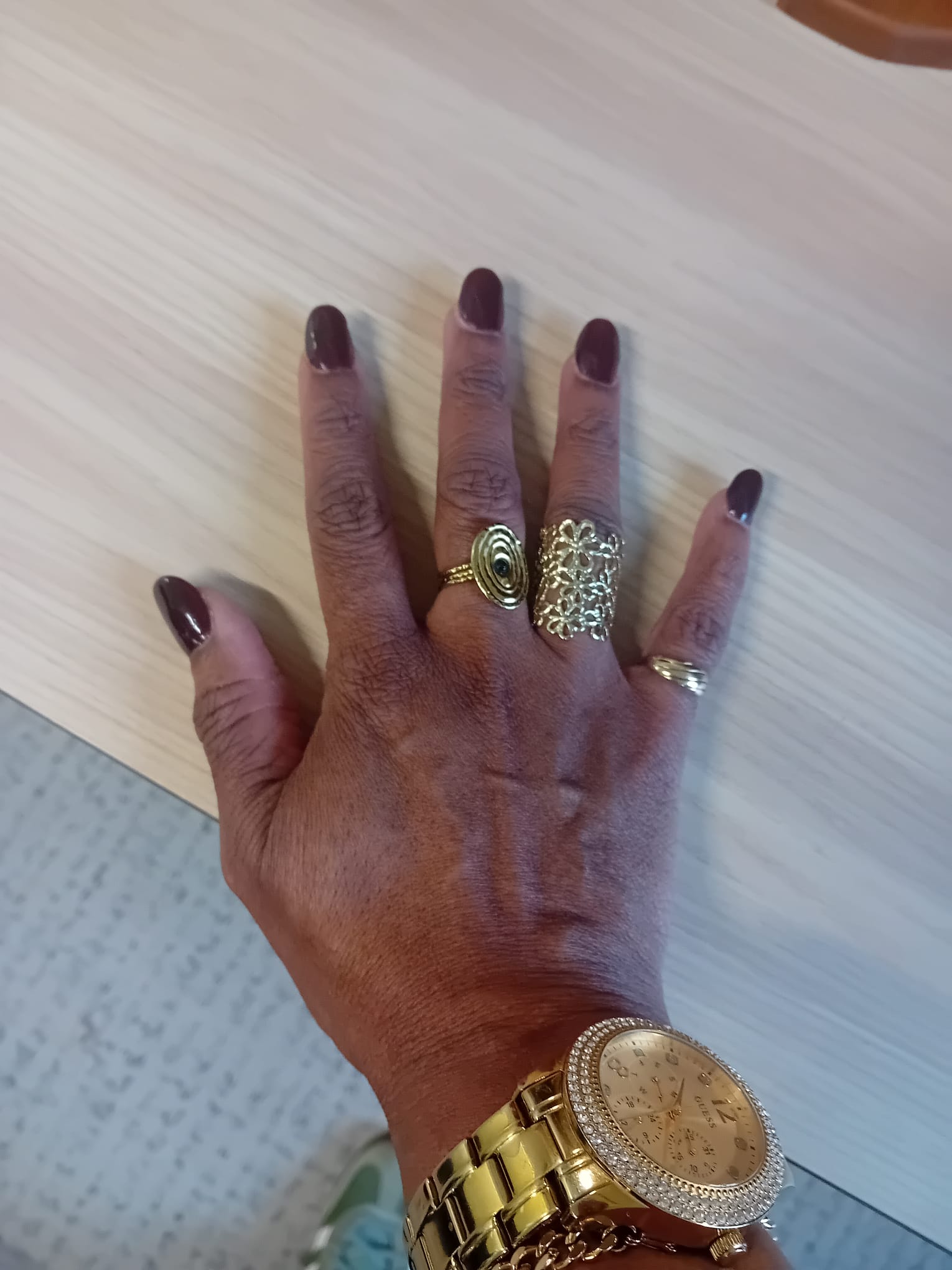 pose cliente extension ongles avec vernis gel choco