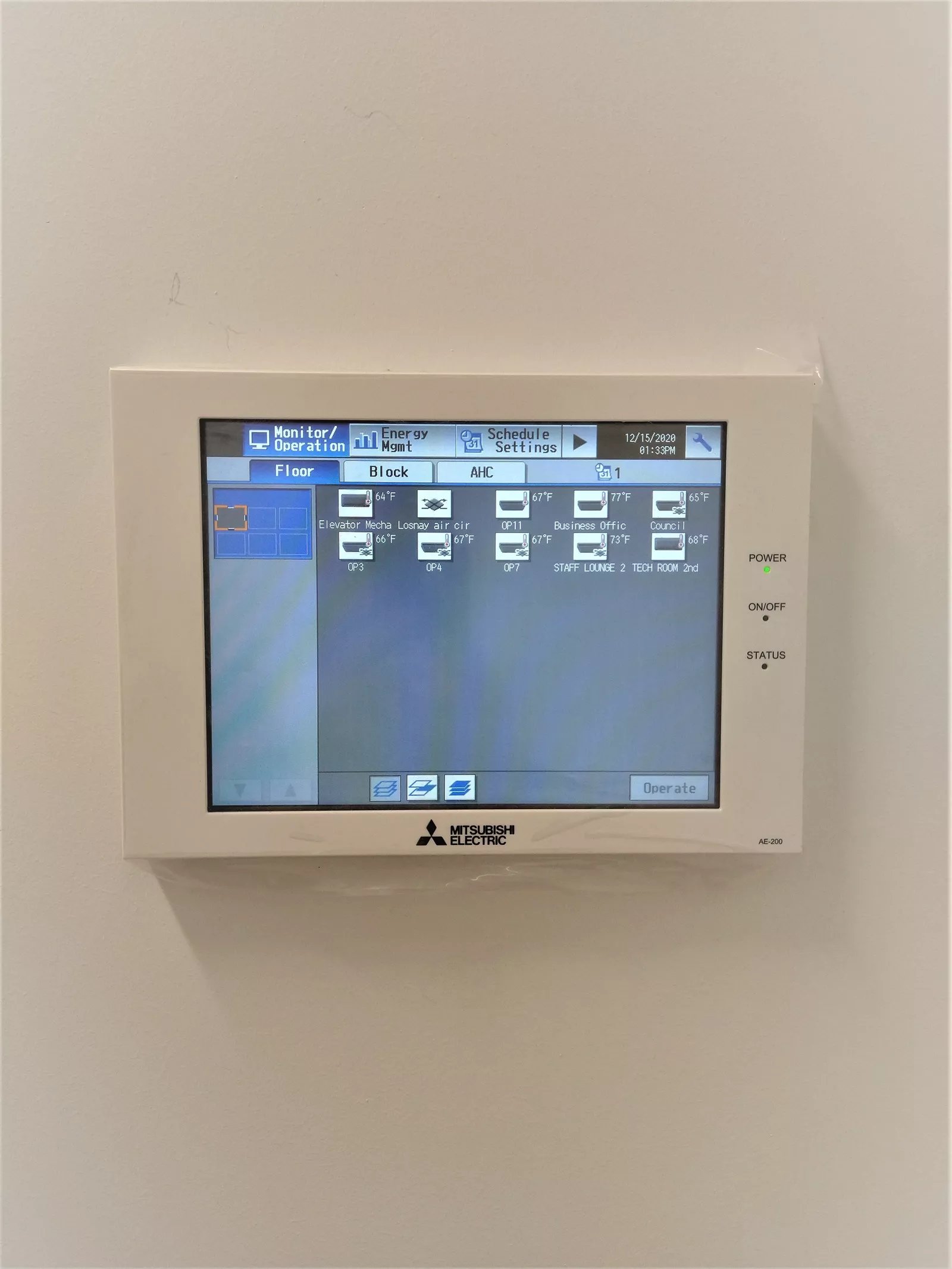Installation of a Mitsubishi Heating system Thermostat - Monitor Controller