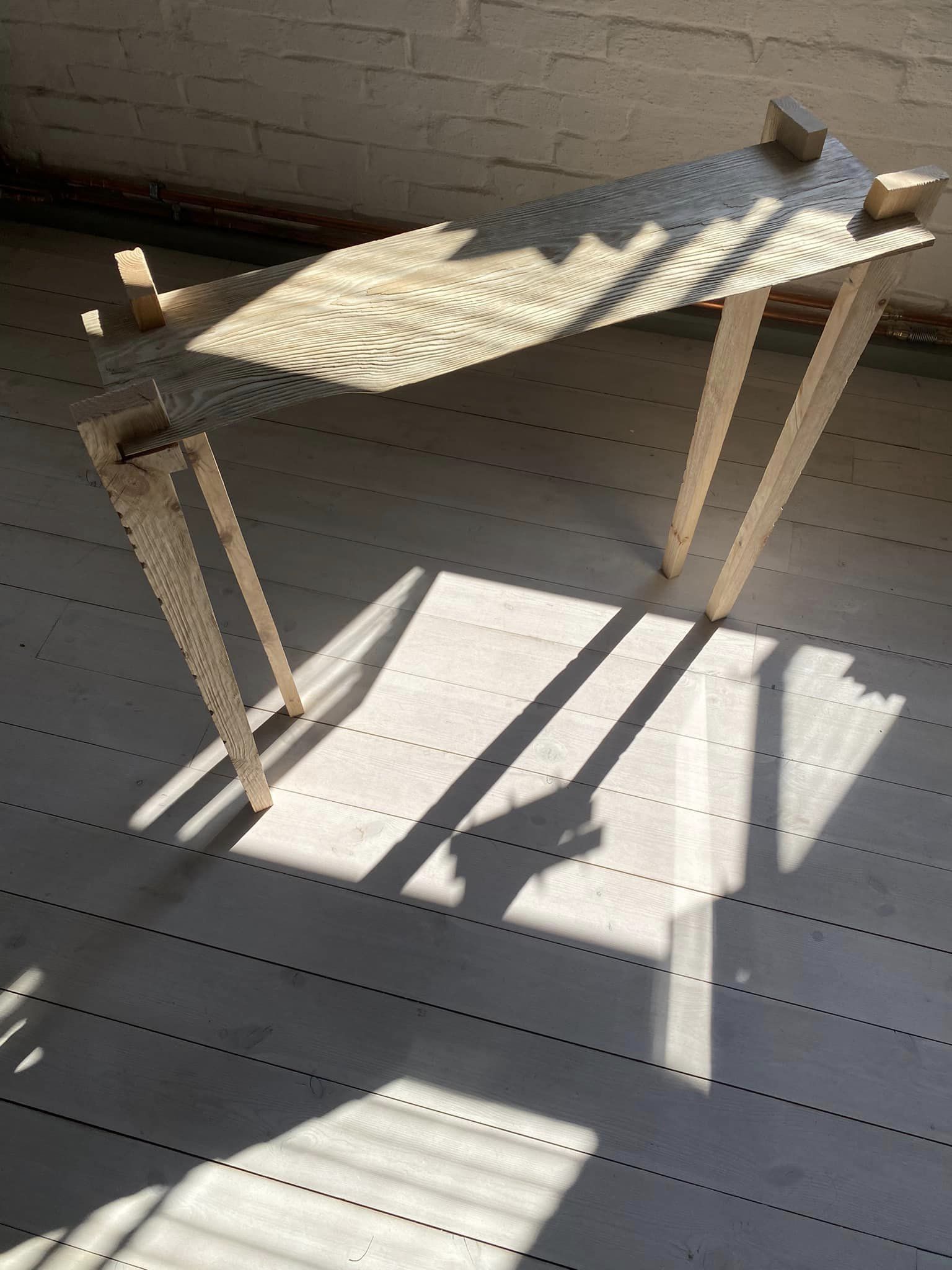 WOODEN DESIGNER MADE UNIQUE CONSOLE TABLE WWW.EGLEDESIGN.NET EGLE ALEJEVAITE