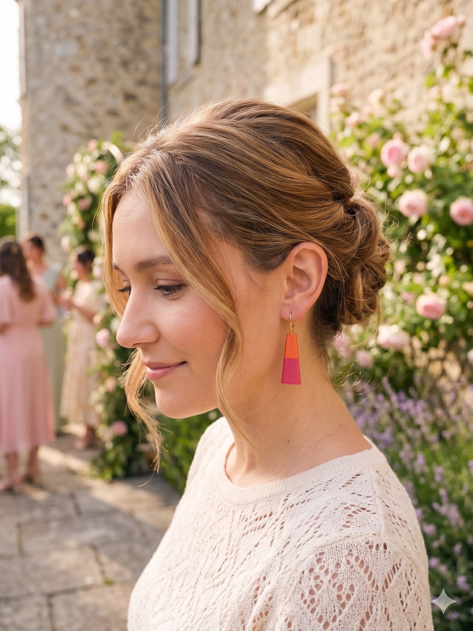 boucles d'oreilles pour invitée à cérémonie de mariage