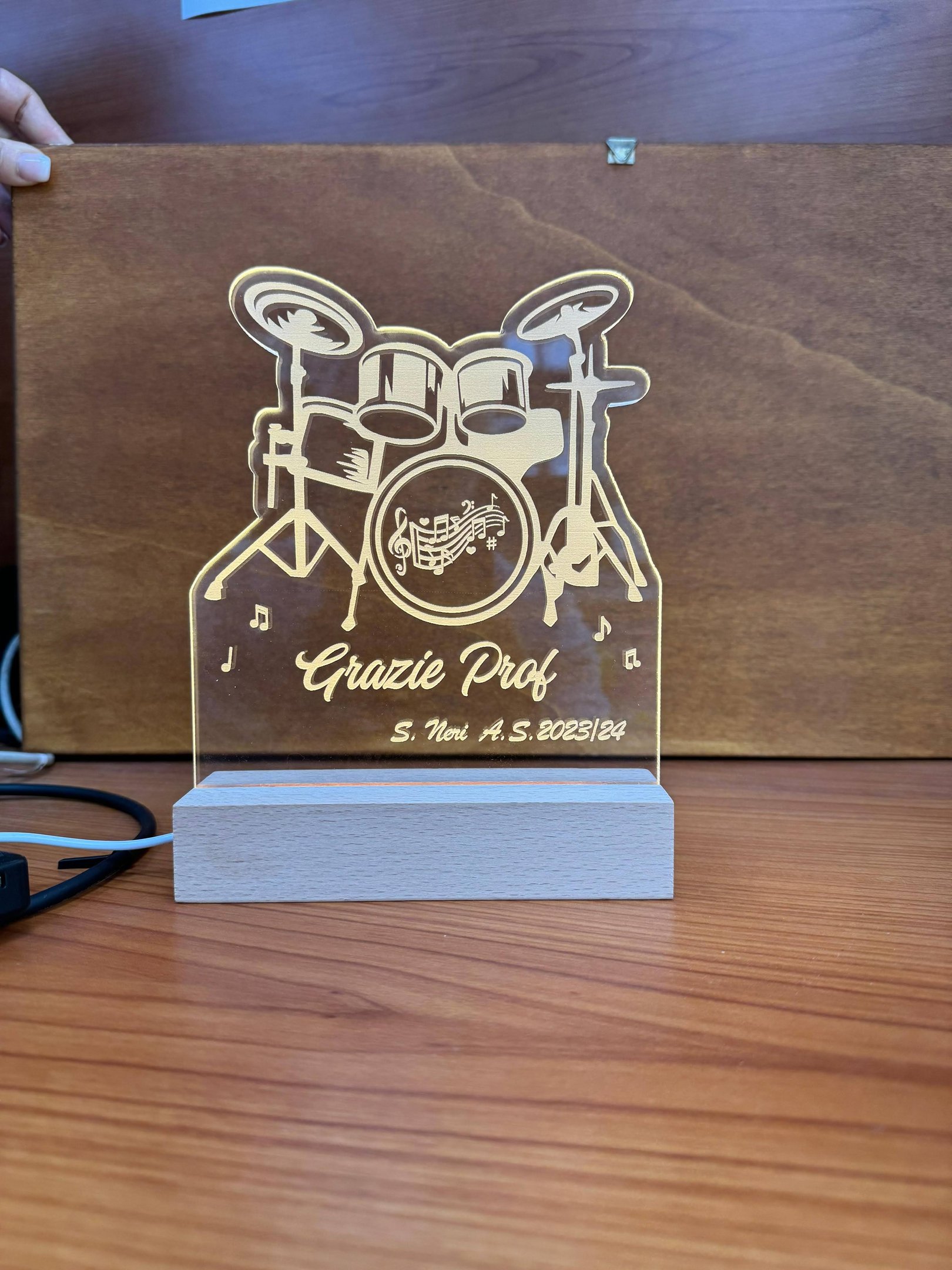 lampada Led Plexiglass personalizzata