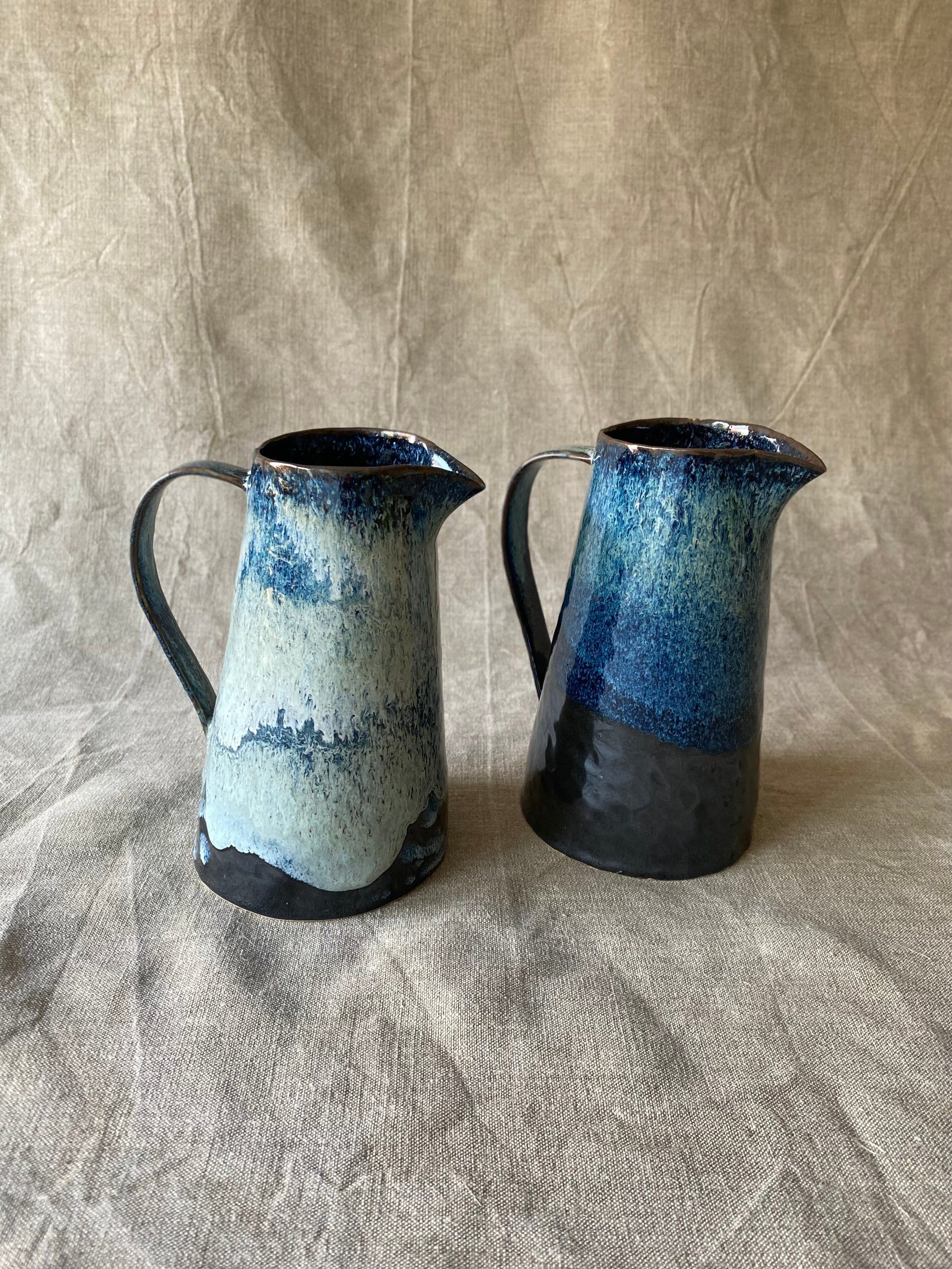 crucht et pichet bleu nuage