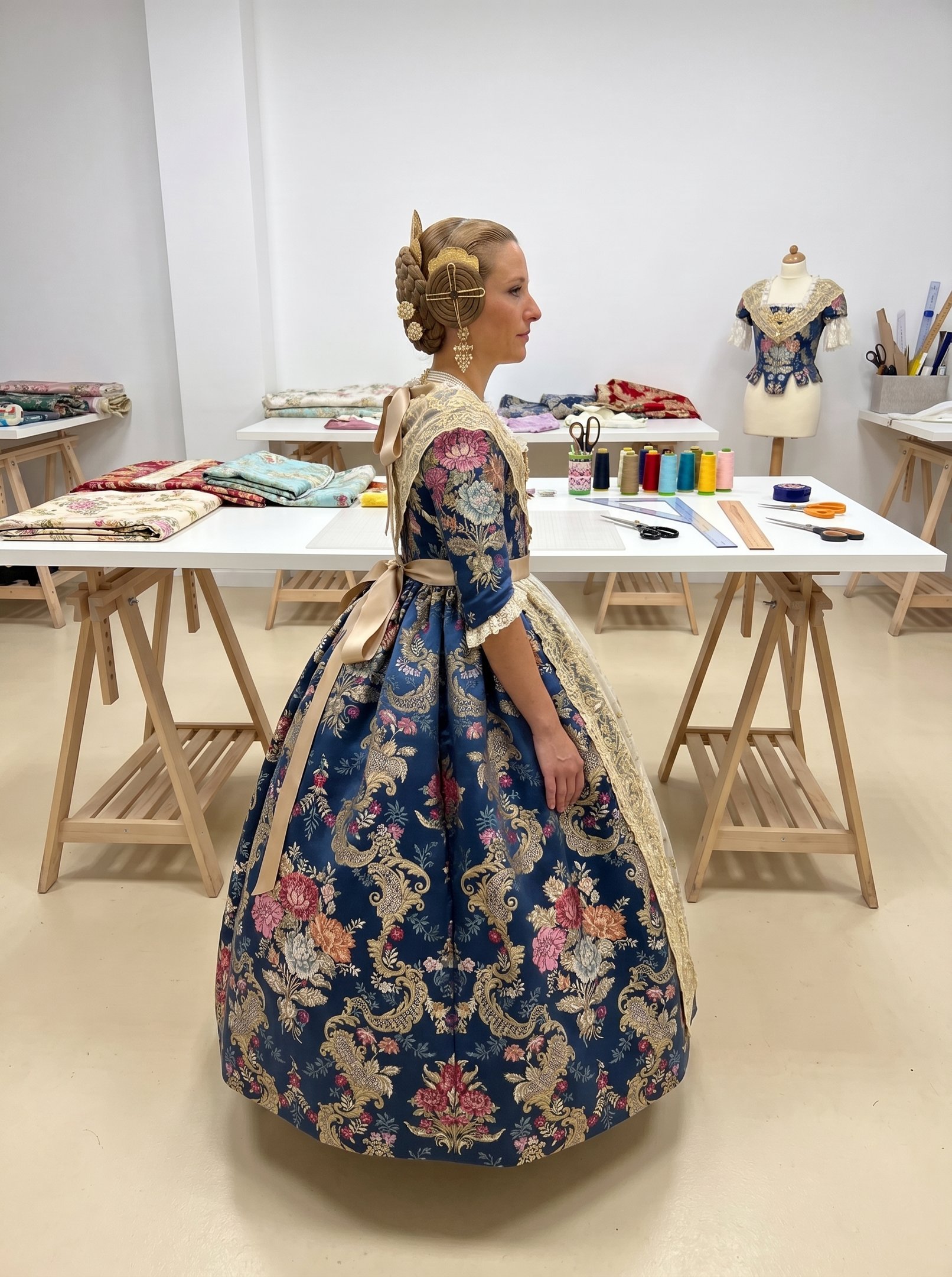 Confección traje de fallera Valencia — MANRIQUE Studio Benimaclet