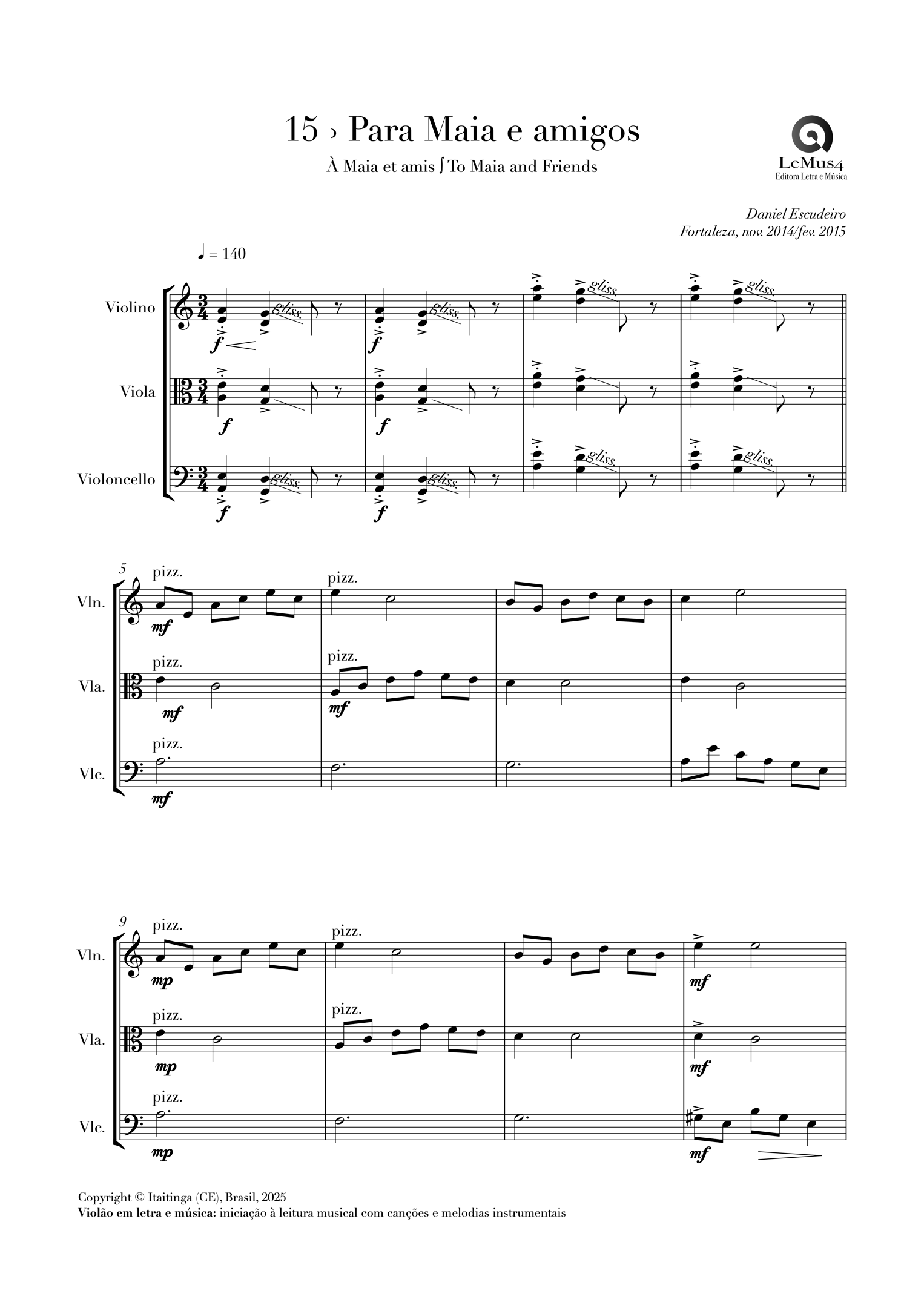 Imagem: parte completa de "Para Maia e amigos" do livro "violão em letra e música".