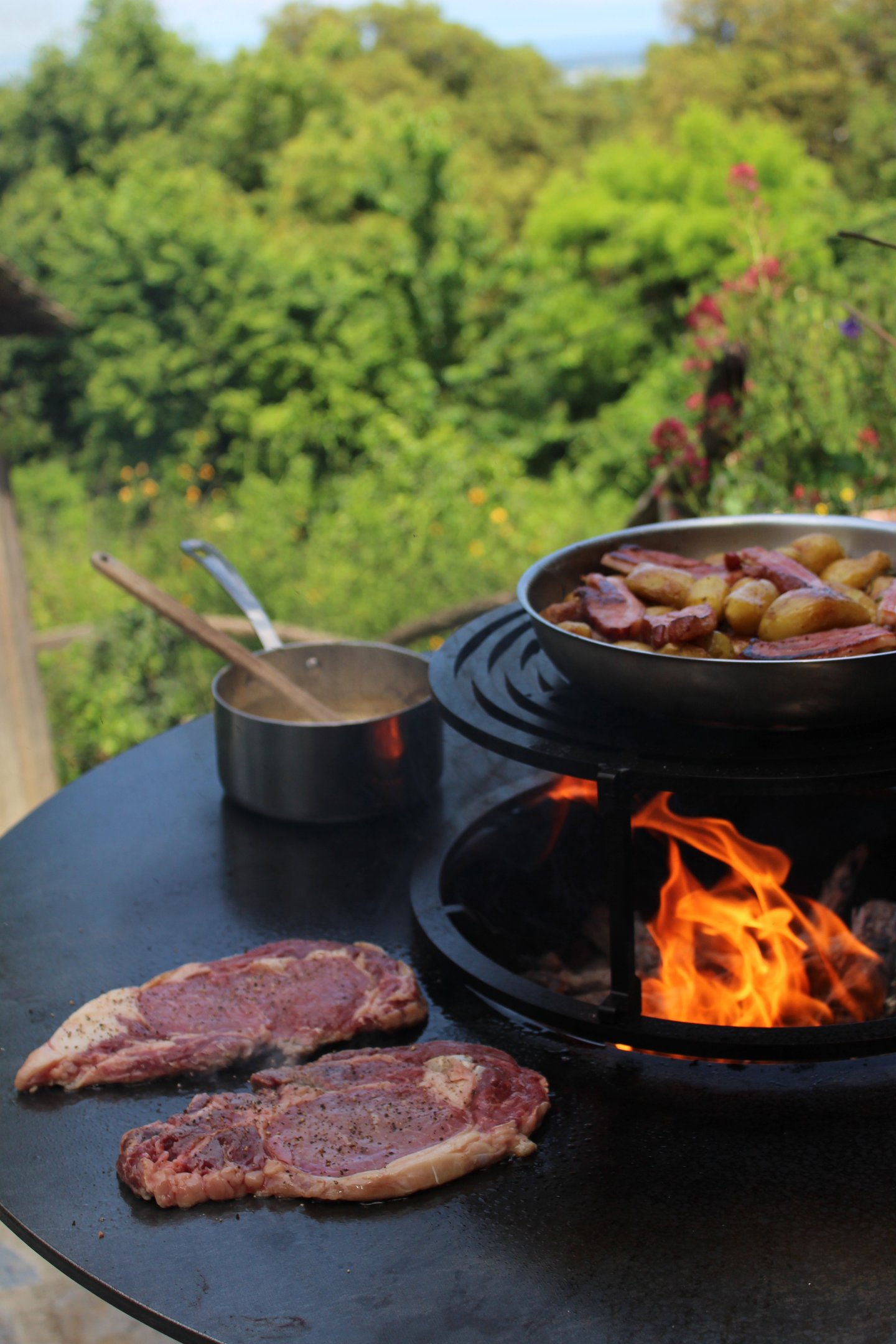 restaurant grillades, brasero cuisine au bbq, barbecue, restaurant a viande, poisson tapas, vesco