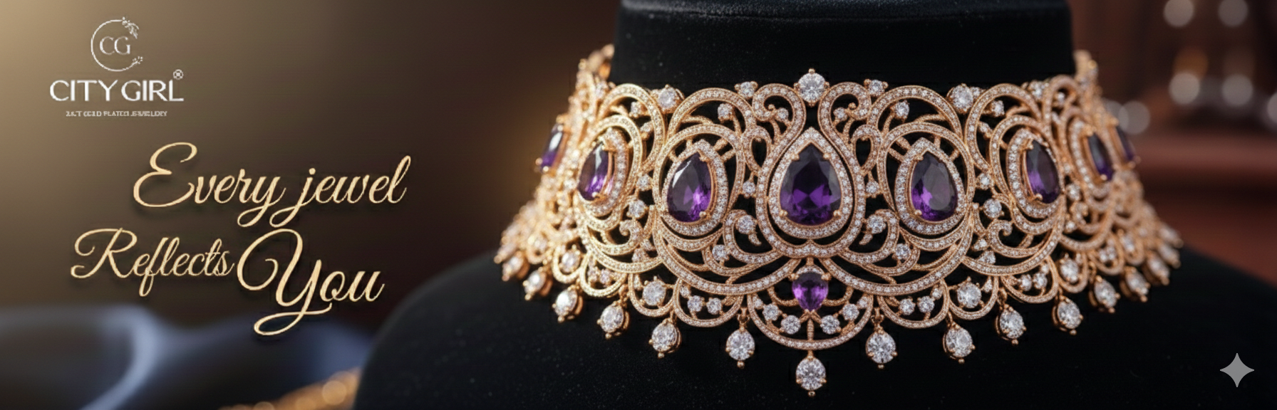 City Girl Jewellery - City Gold Artificial Jewellery - Party Wear