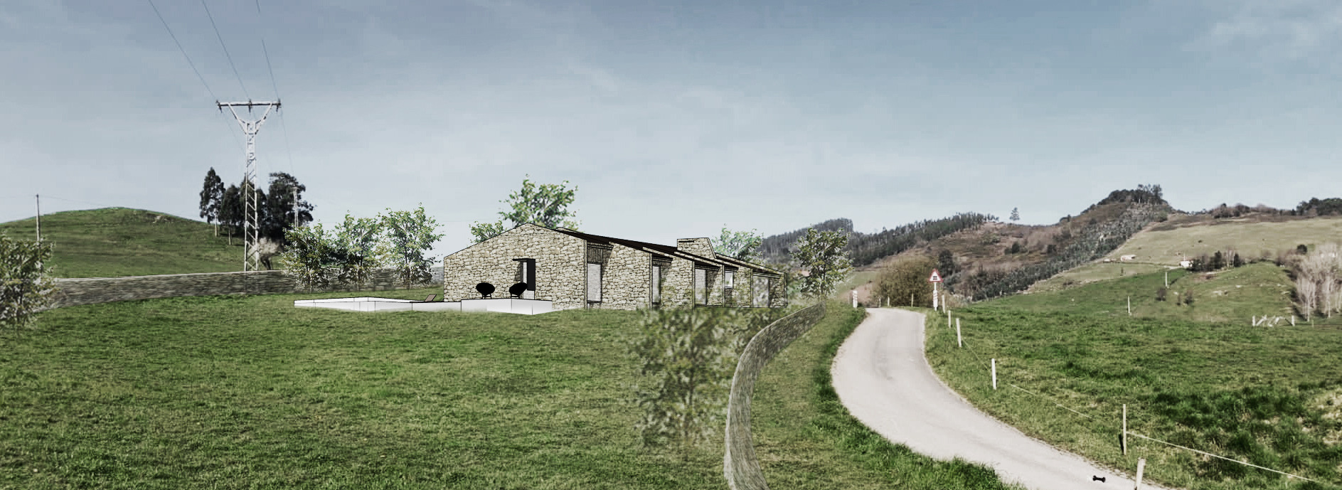 vivienda unifamiliar obra nueva cantabria muros de piedra Javier Núñez Arquitecto, Autreesia estudio