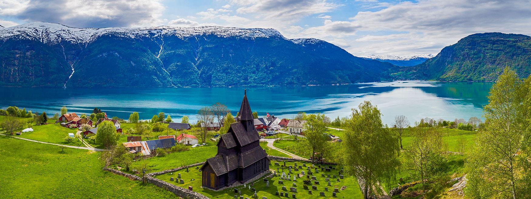 Norway Fjords Stave Church Wooden Urnes