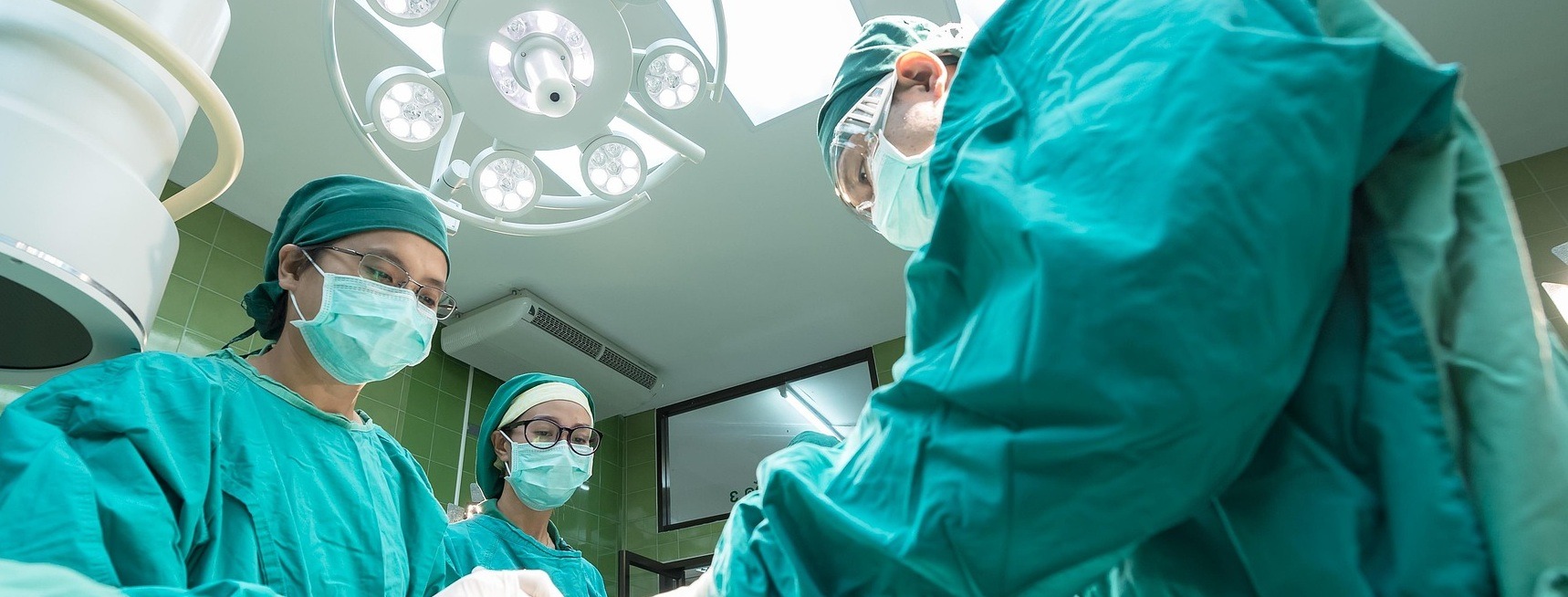 Medical theatre during an operation. Medical careers in brief