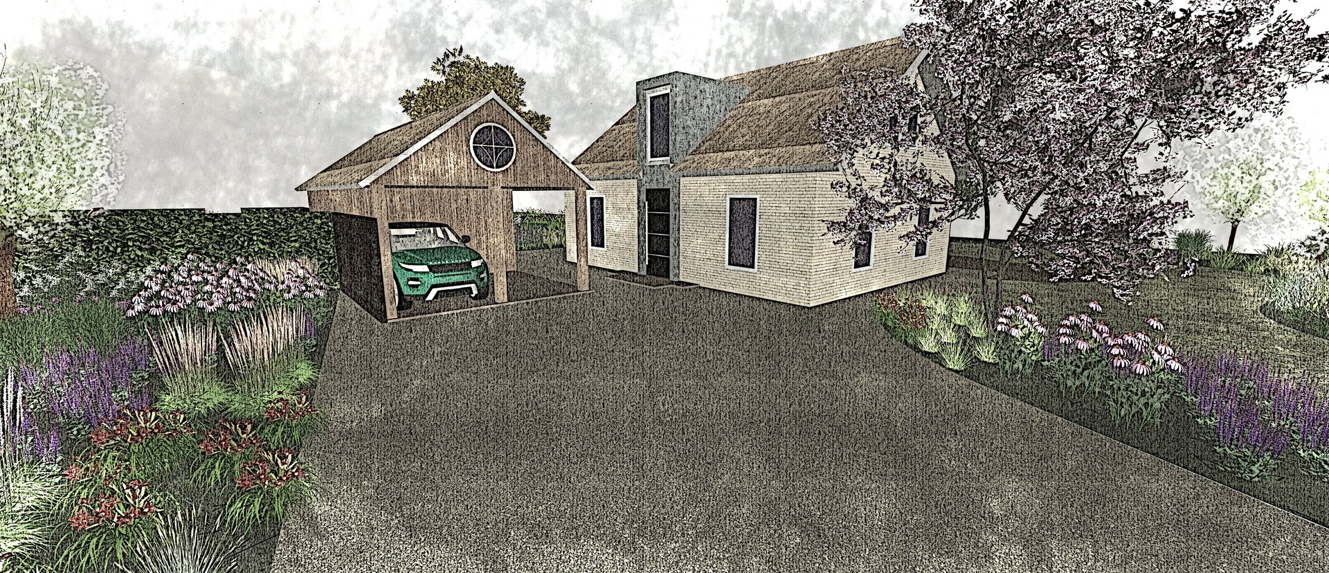 3D impressie voortuin